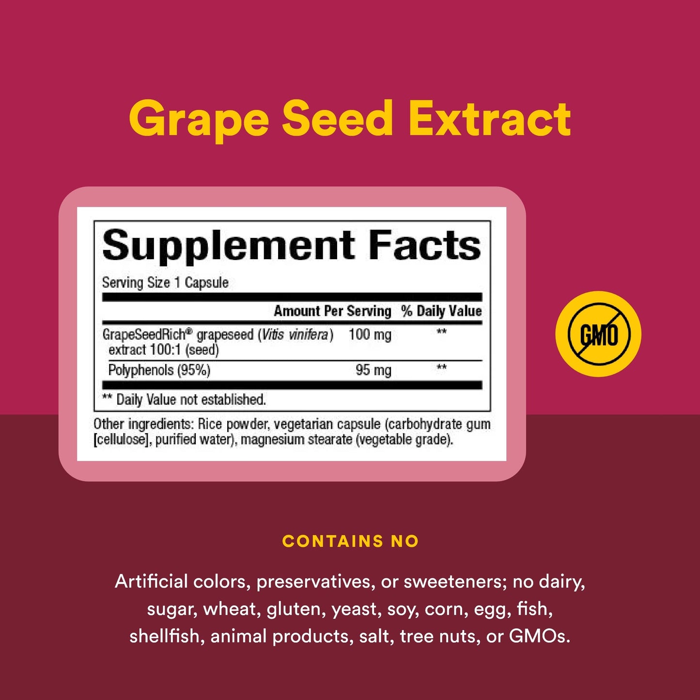 Natural Factors GrapeSeedRich Grape Seed Extract 120 Capsules