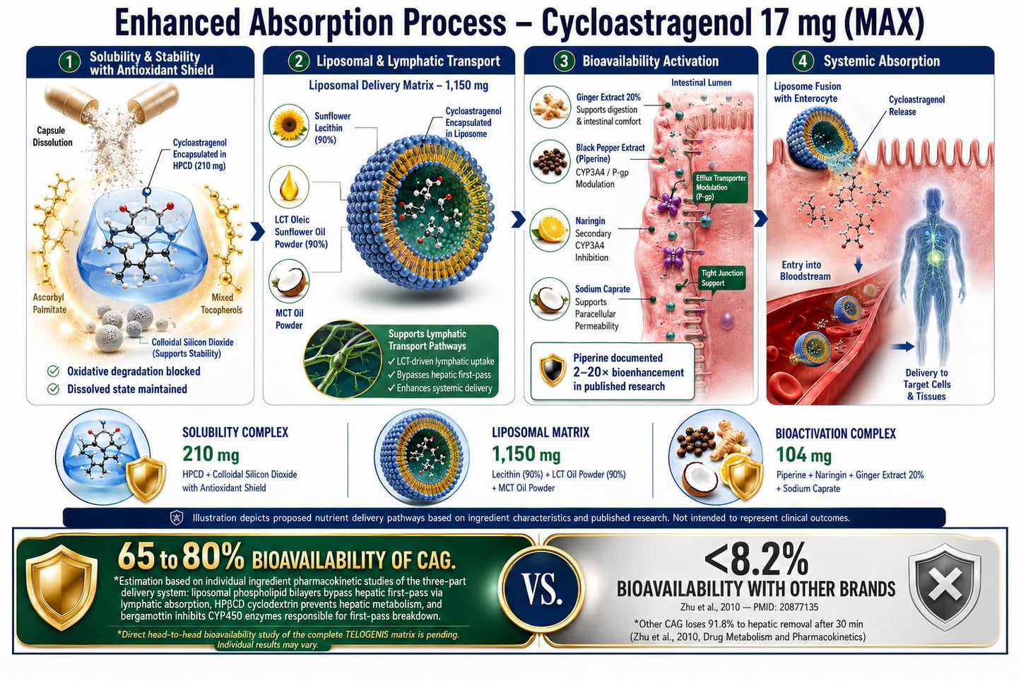 Ageless Nutraceuticals Cycloastragenol 17 mg Capsule, 60 Count