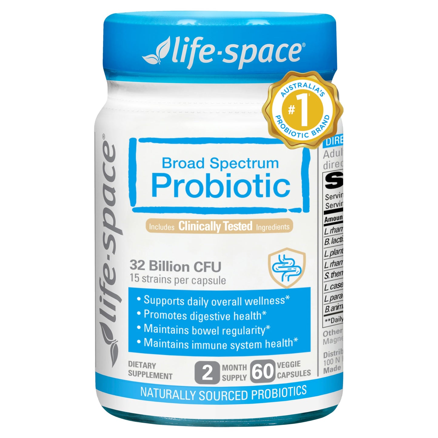 Life-Space Premium Broad Spectrum Probiotics Capsules, 60 Count