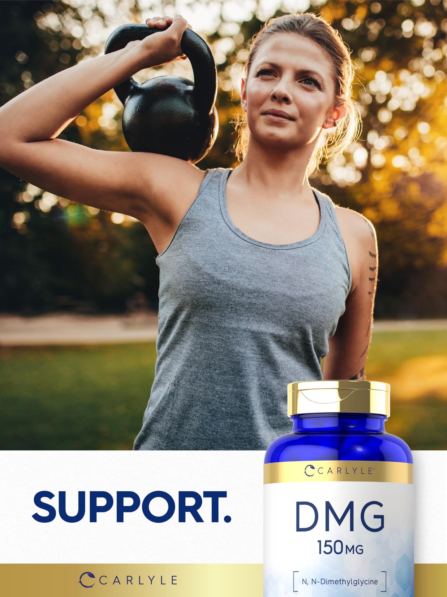 Carlyle DMG N-Dimethylglycine 150 mg Capsule, 180 Count