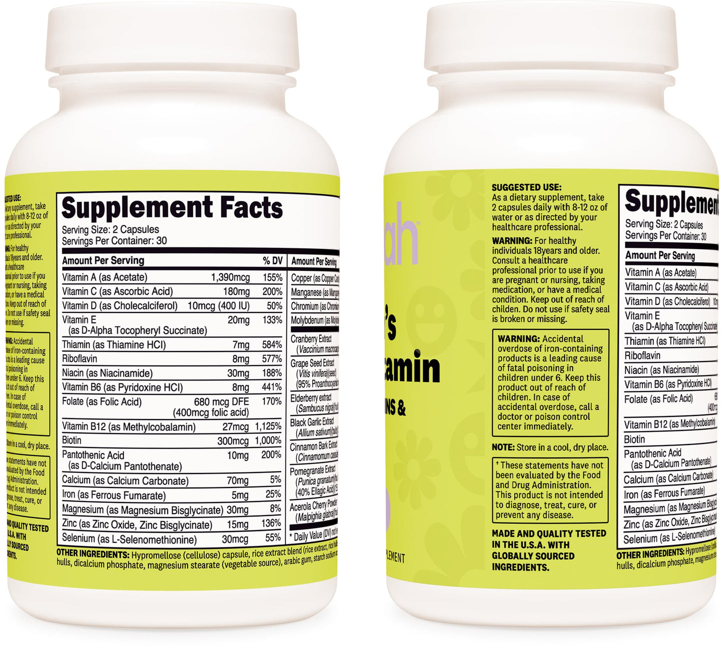 Wellah Women's Multivitamin Capsules 60 Count