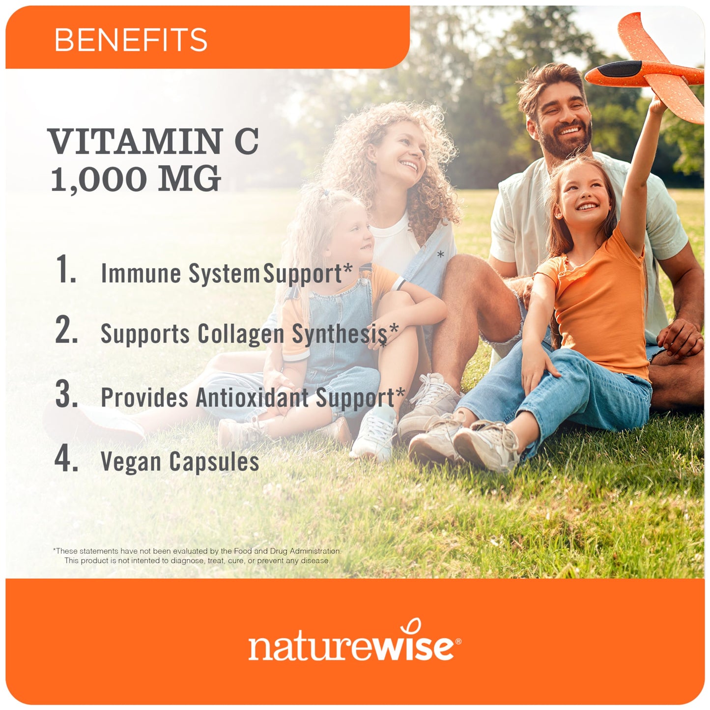 NatureWise Vitamin D3 5000IU (125mg) Capsules 360 Count + Vitamin C 1000mg Capsules 120 Count Bundle