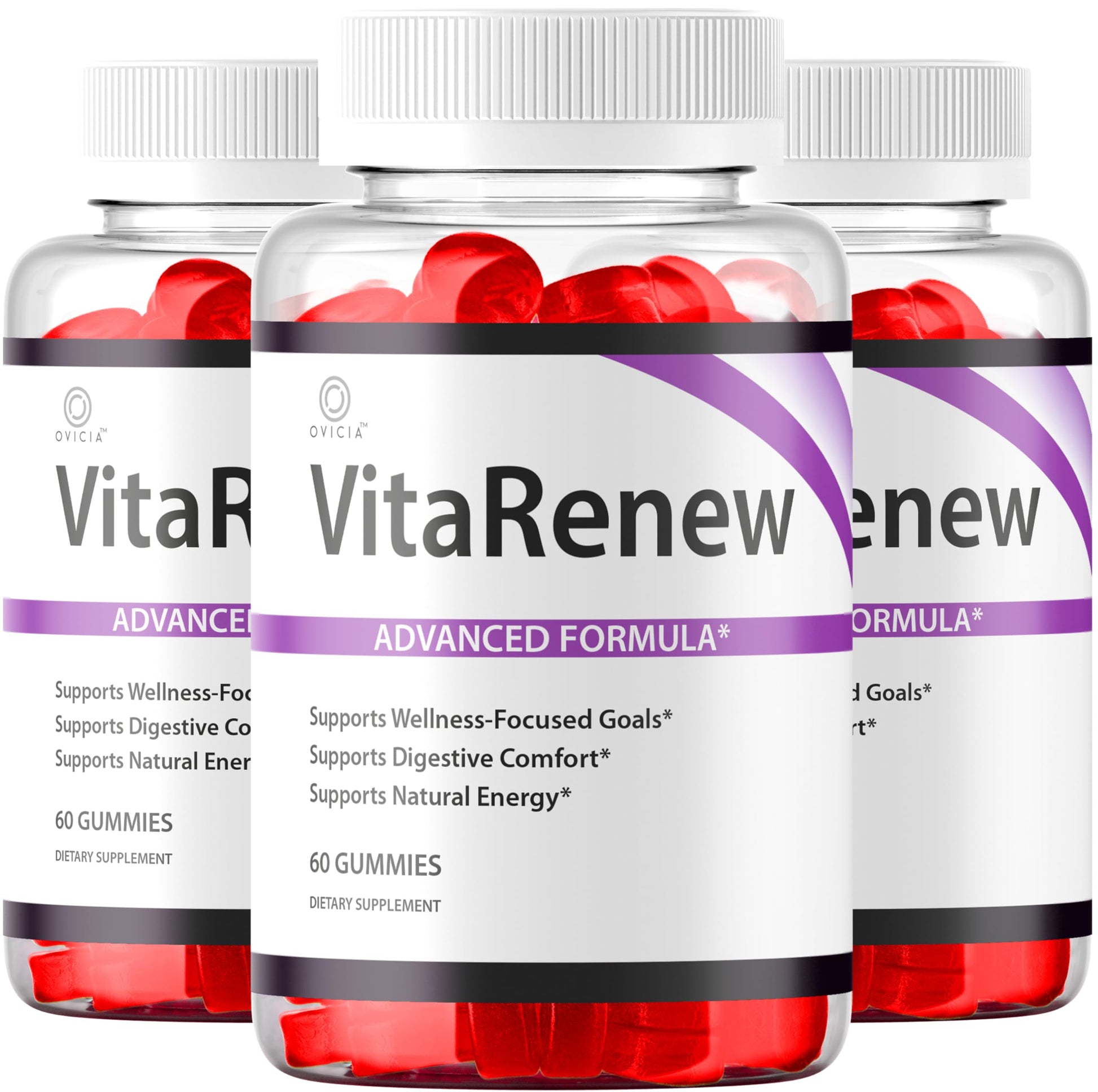 OVICIA VitaRenew Advanced Gummies Premium Formula All Natural Skin Health Support Vitamins Maximum Strength for Overall Health and Wellness, 180 Gummies