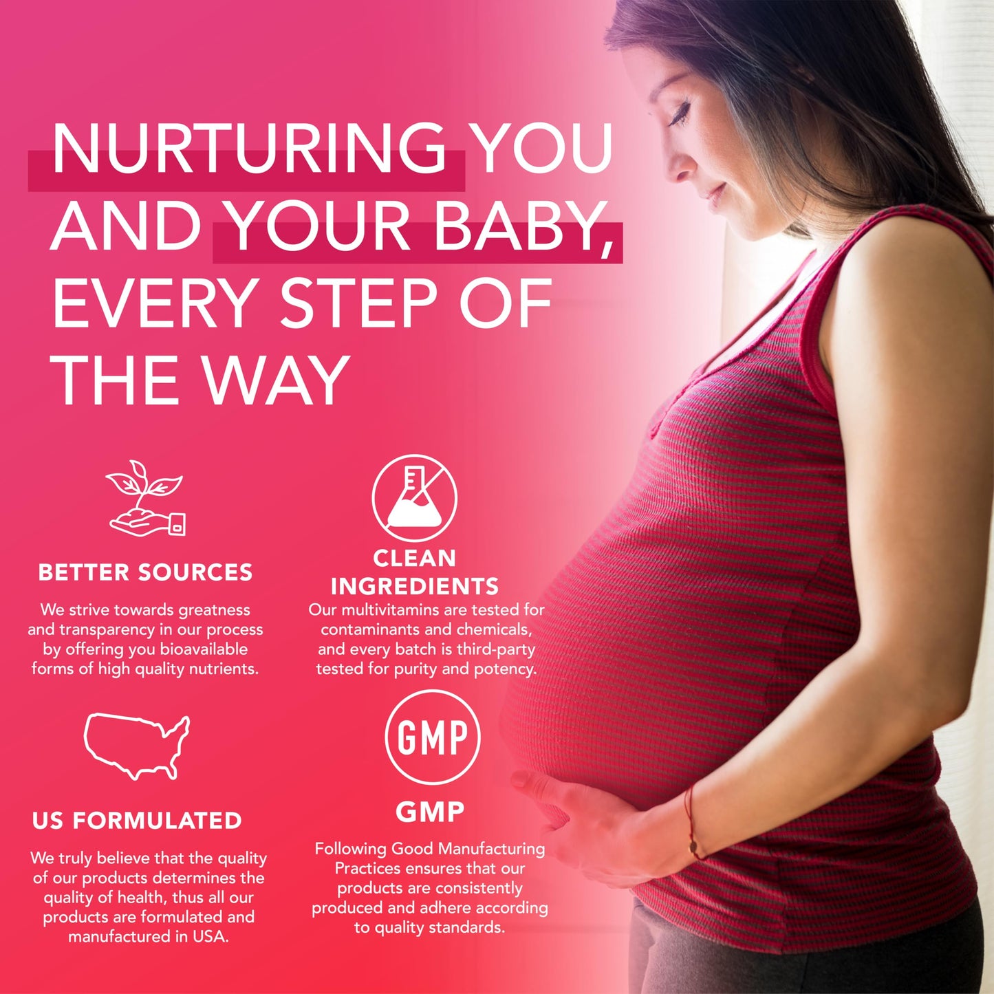 PLANT.O NUTRITION Prenatal Gummies for Women with DHA, Folate, Vitamins B C D, 60 Count