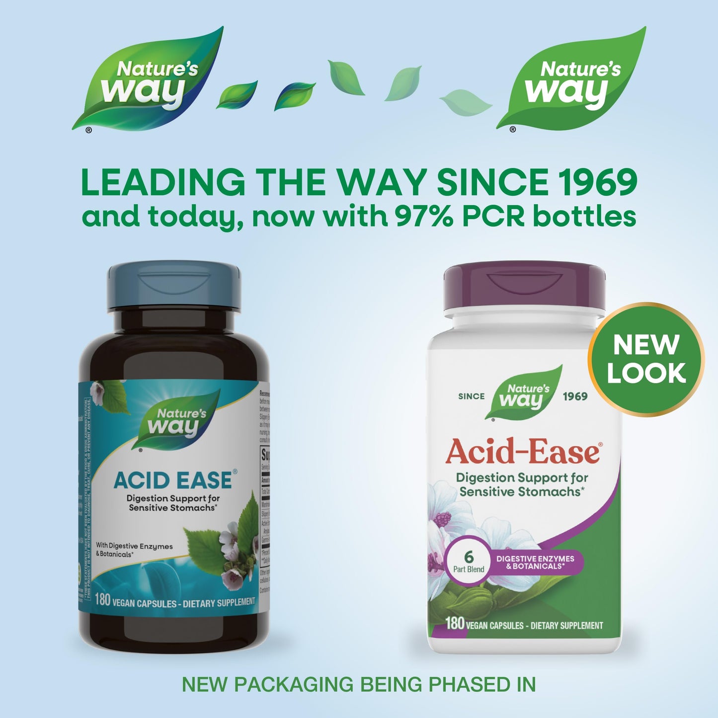 Nature's Way Acid Ease Digestive Support for Sensitive Stomachs 180 Capsules
