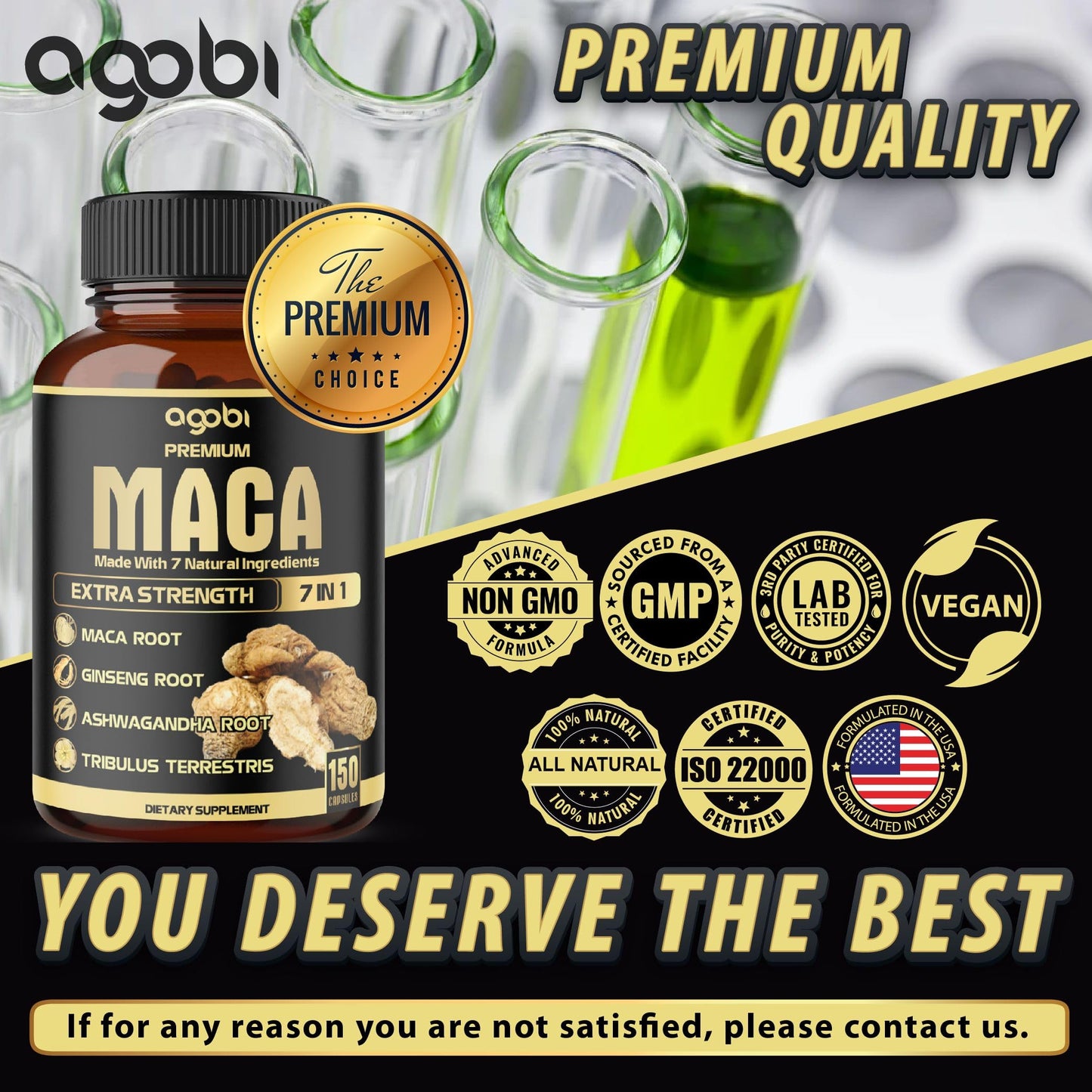 agobi 7in1 Premium Maca Root 150 Capsules