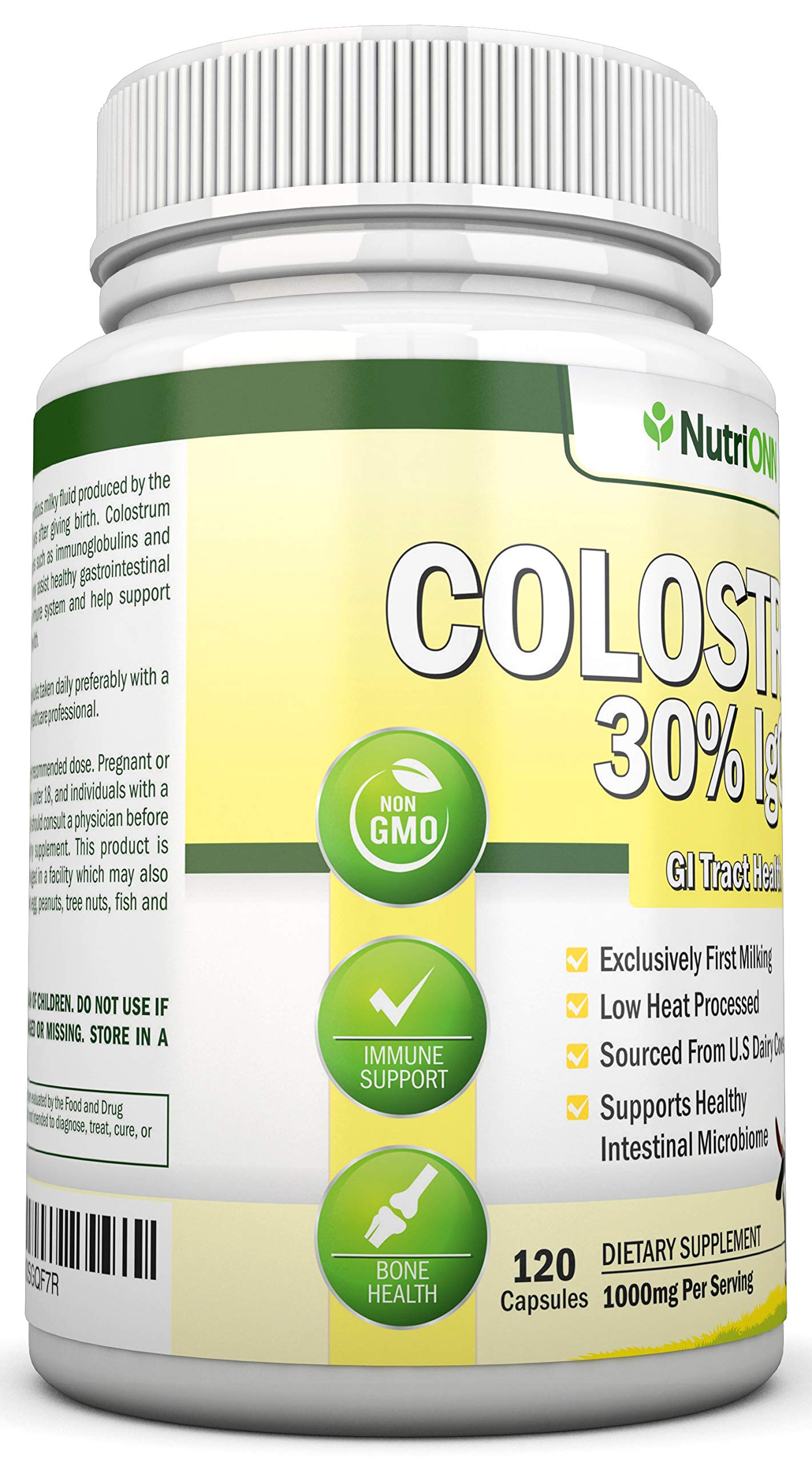 NutriONN Colostrum 1000mg Capsules, 120 Count