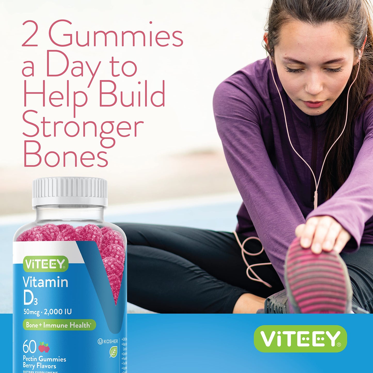 Viteey Vitamin D3 Gummies 120 Count