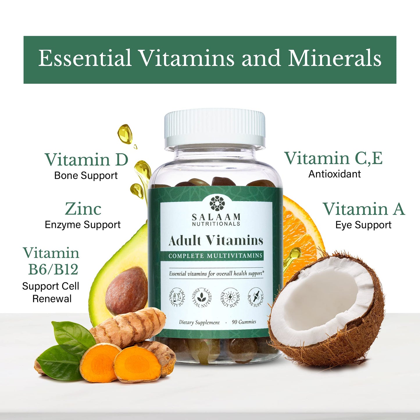 Salaam Nutritionals Adult Multivitamin Gummies, 3 Packs