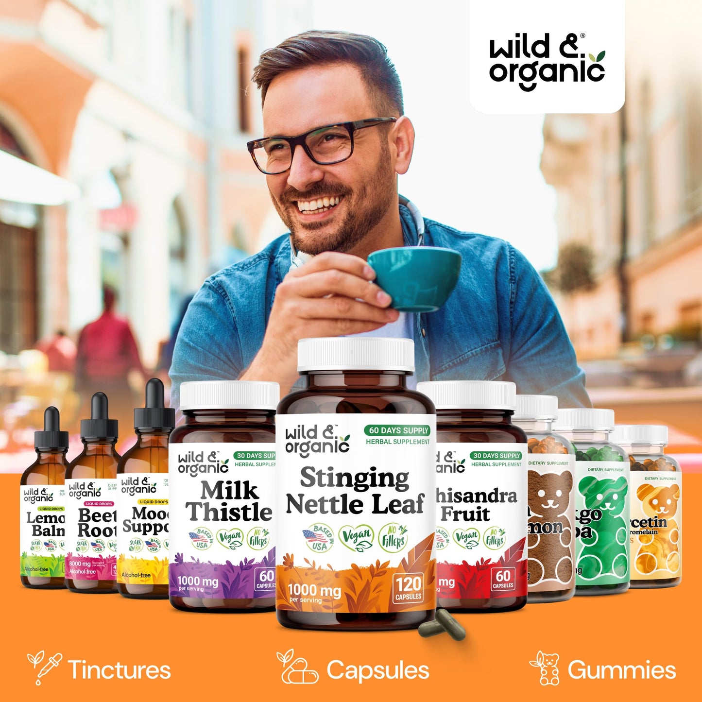 Wild & Organic Stinging Nettle Capsules 120 Count