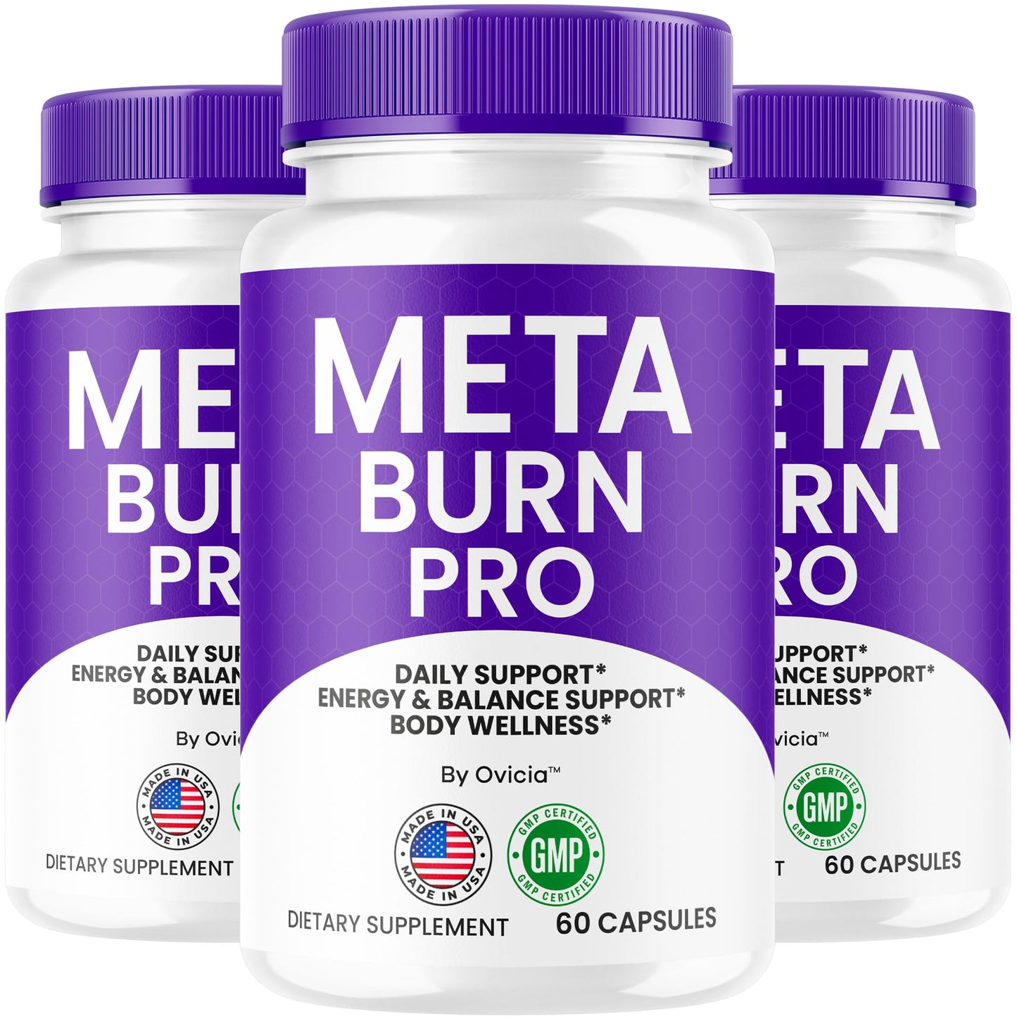 OVICIA Meta Burn Pro Capsules Maximum Strength for Wellness & Overall Health Support, 180 Capsules