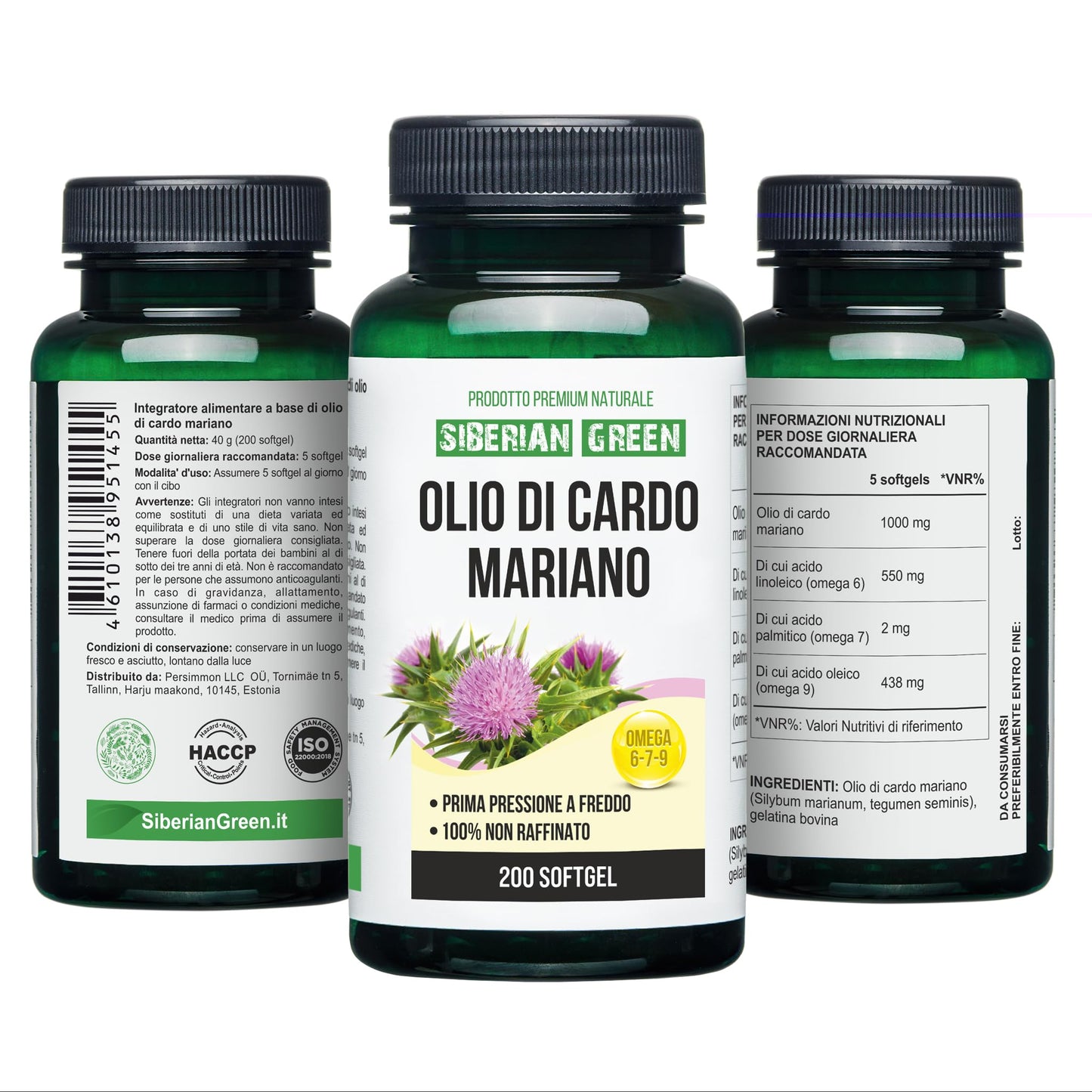 Siberian Green Milk Thistle Oil Softgels 200