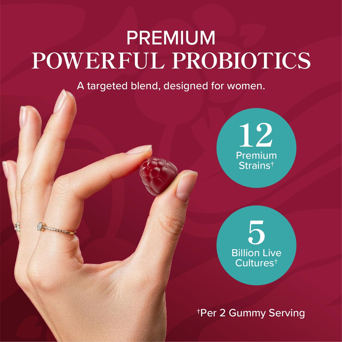 SMNutrition Probiotics for Women with Prebiotics + Cranberry, 5 Billion CFU, Vegan Gummies, 60 Count