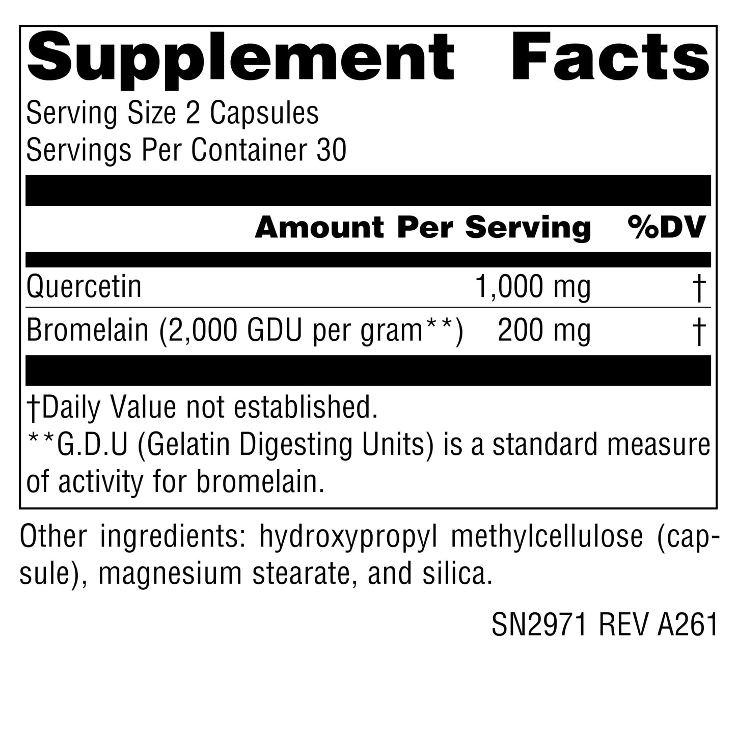 Source Naturals Quercetin with Bromelain 60 Capsules