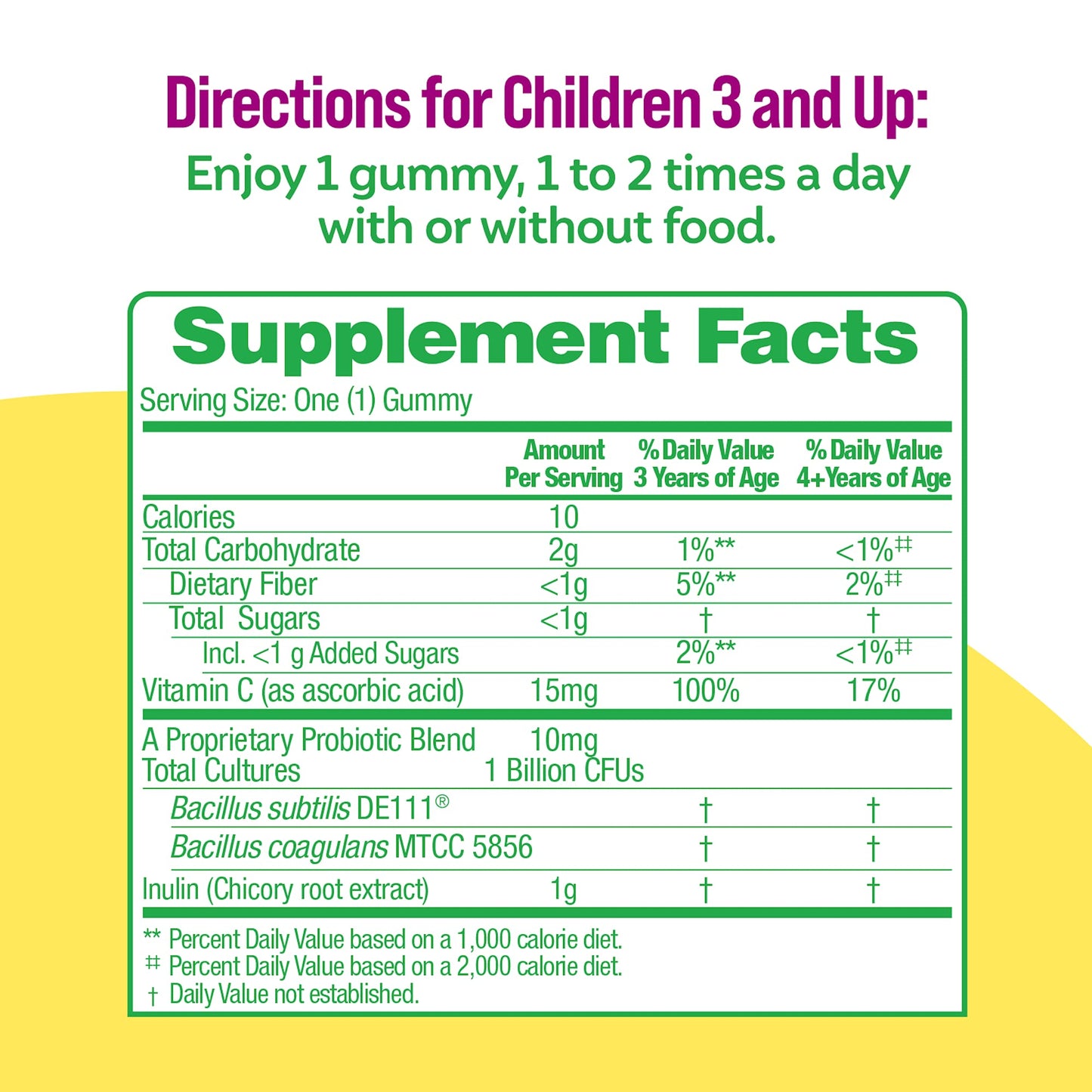 Culturelle Daily Probiotic for Kids + Veggie Fiber, 30 Gummies