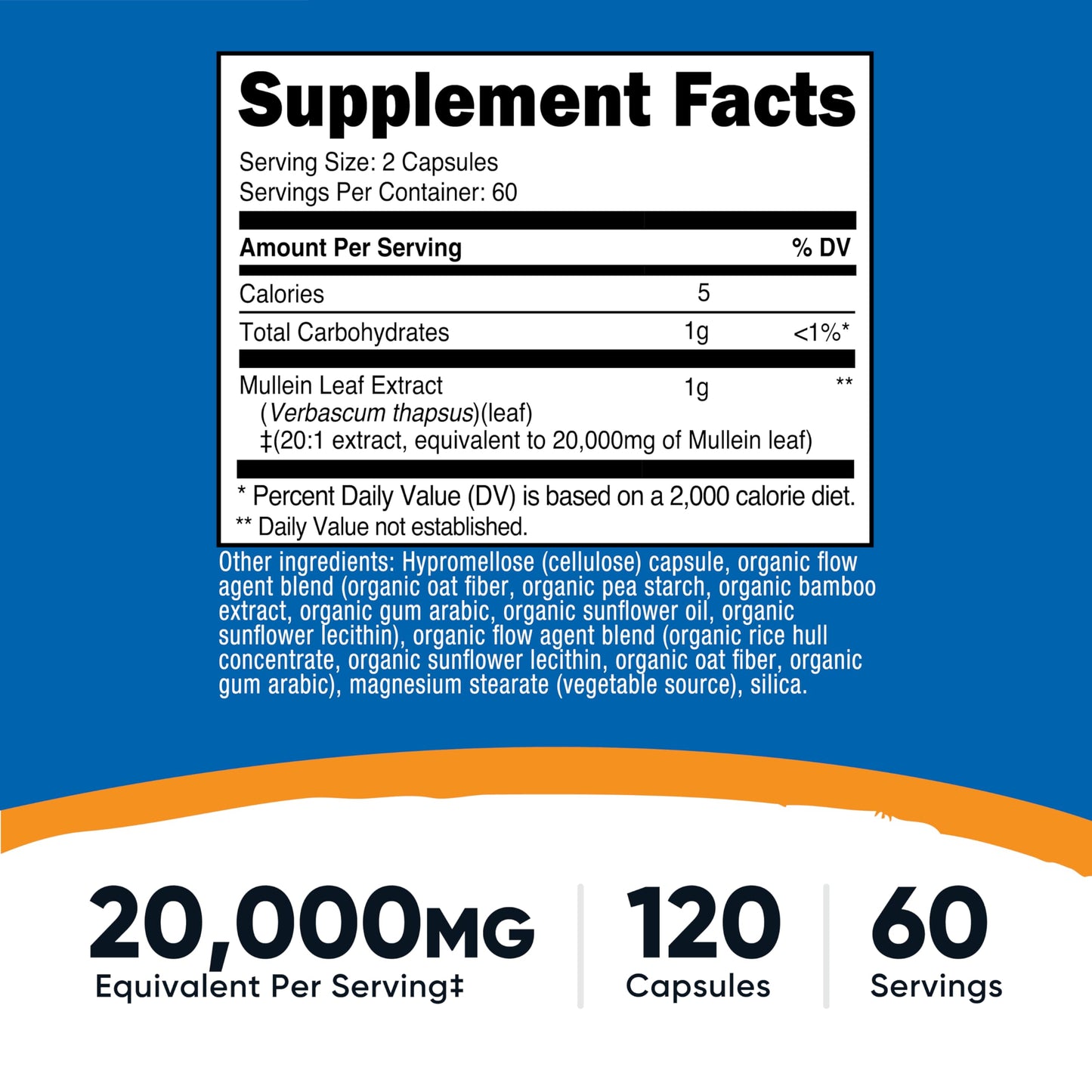 Nutricost Mullein Leaf Extract 120 Capsules