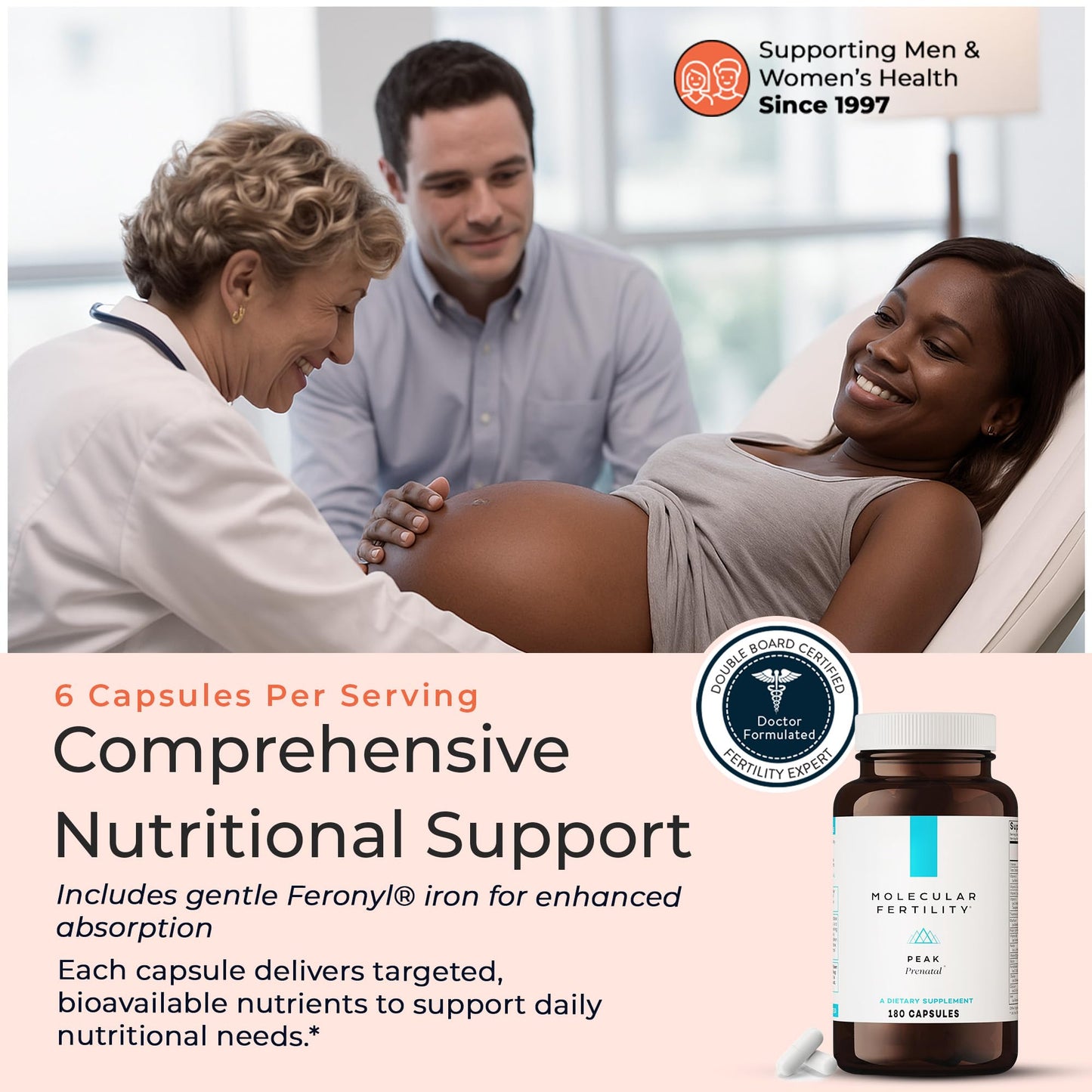 Molecular Fertility Peak Prenatal Capsules 180 Count