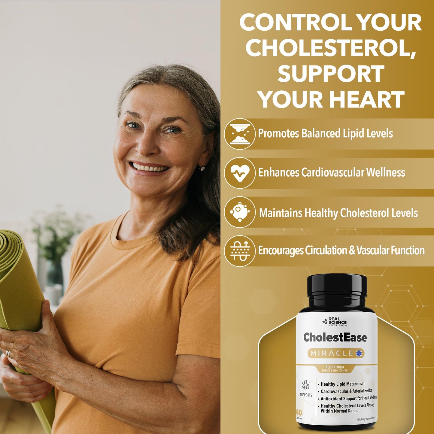 Real Science Nutrition CholestEase Capsules 60 Capsules