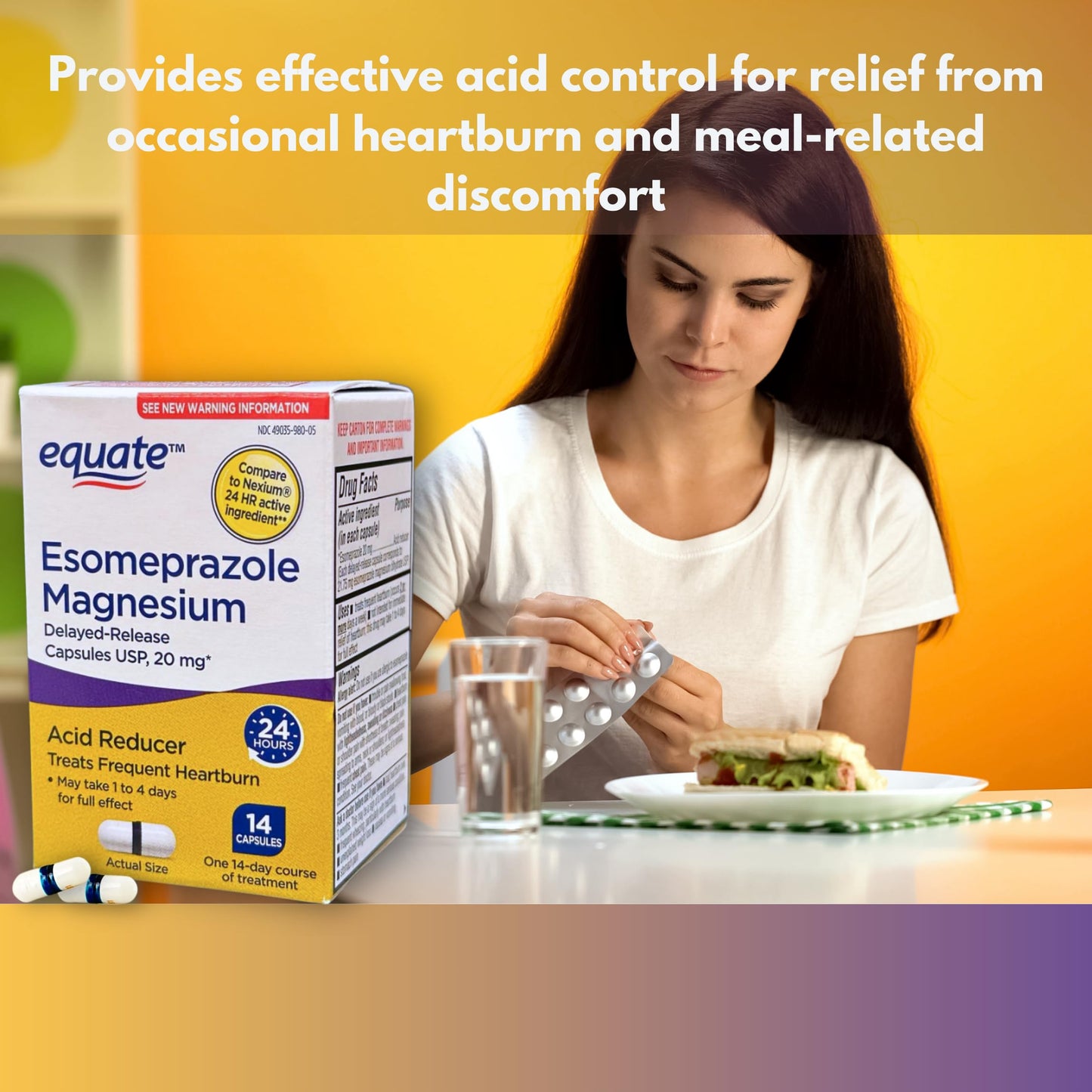 FUSION SHOP STORE Esomeprazole Magnesium 20 mg Delayed Release Capsules, 14 Count