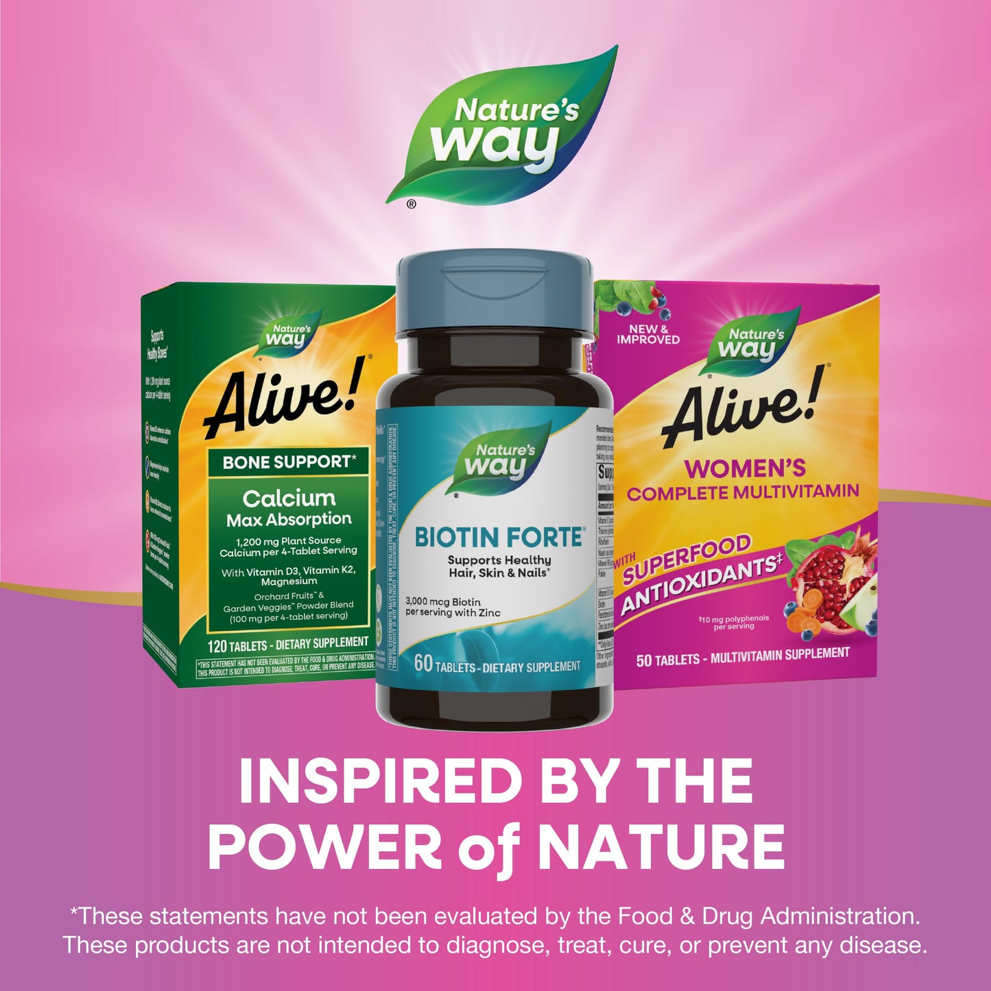 Nature's Way Biotin Forte Tablet, Supports Healthy Hair, Skin & Nails, 60 Count
