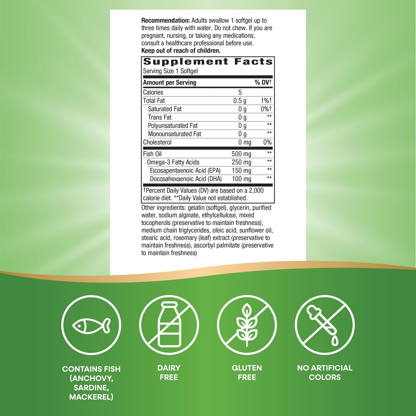 Nature's Way Fisol Fish Oil Softgels 180