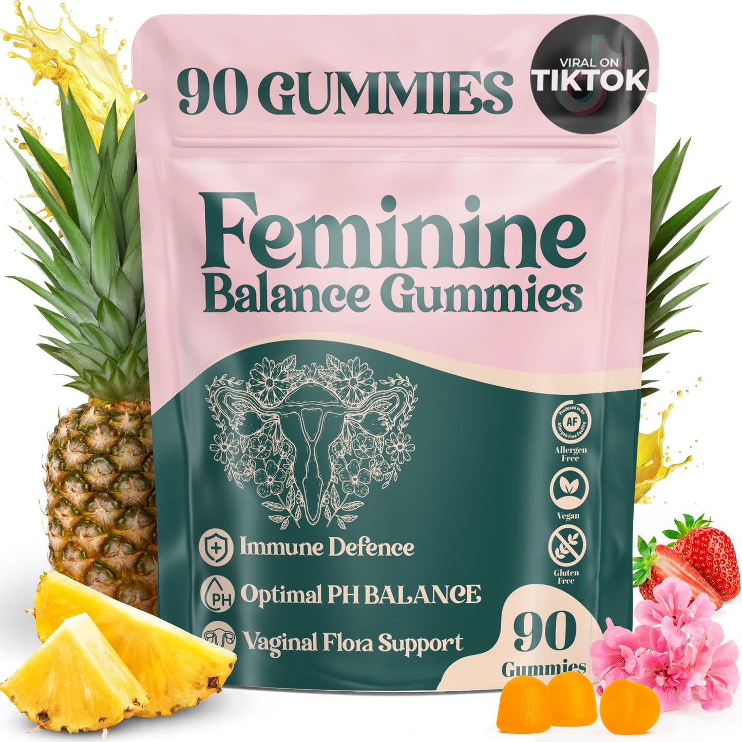 ORGANIC UPLIFT Feminine Balance Gummies, 11 Gummies
