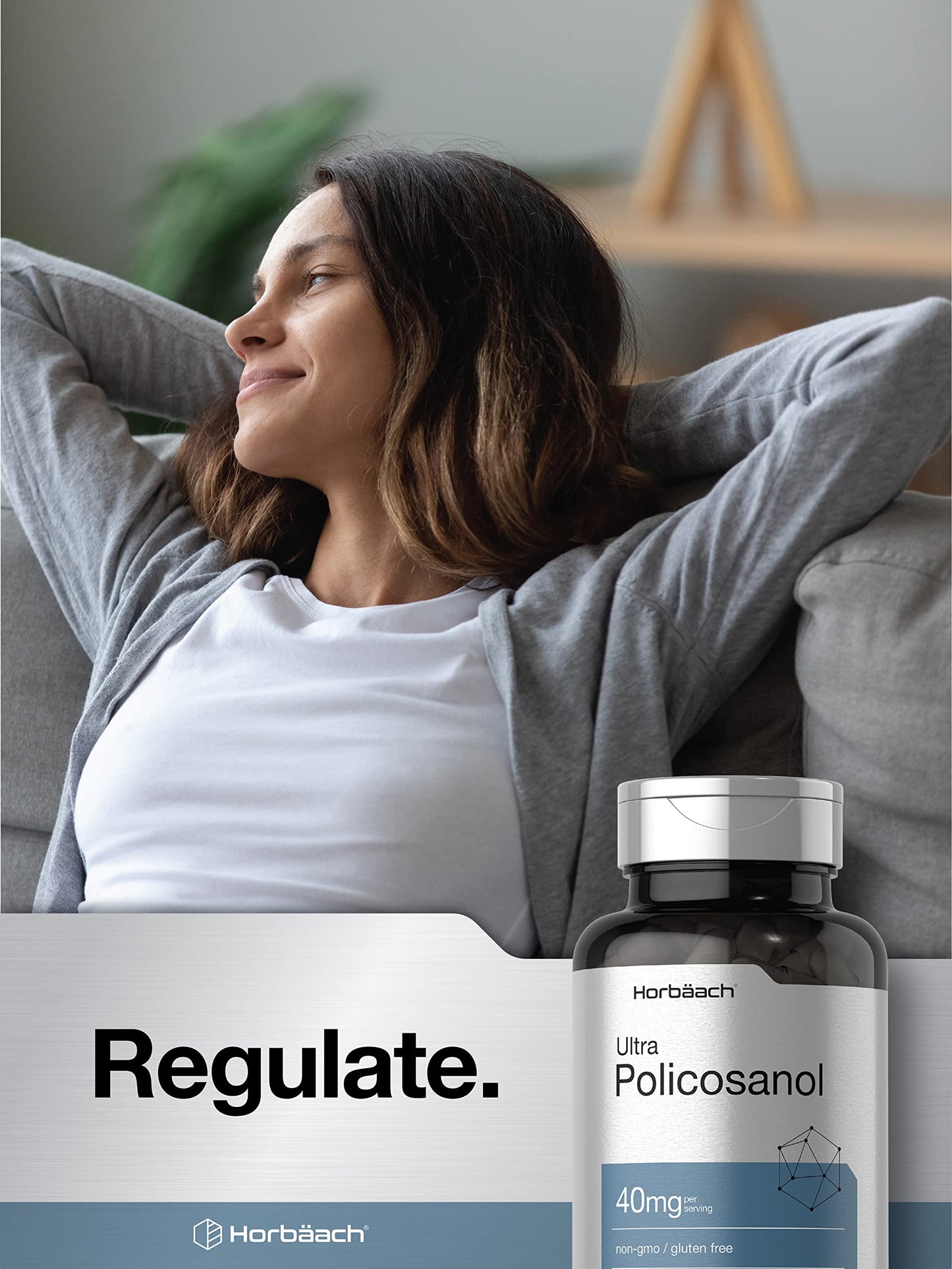 Horbäach Policosanol 40mg Capsule, 200 Count