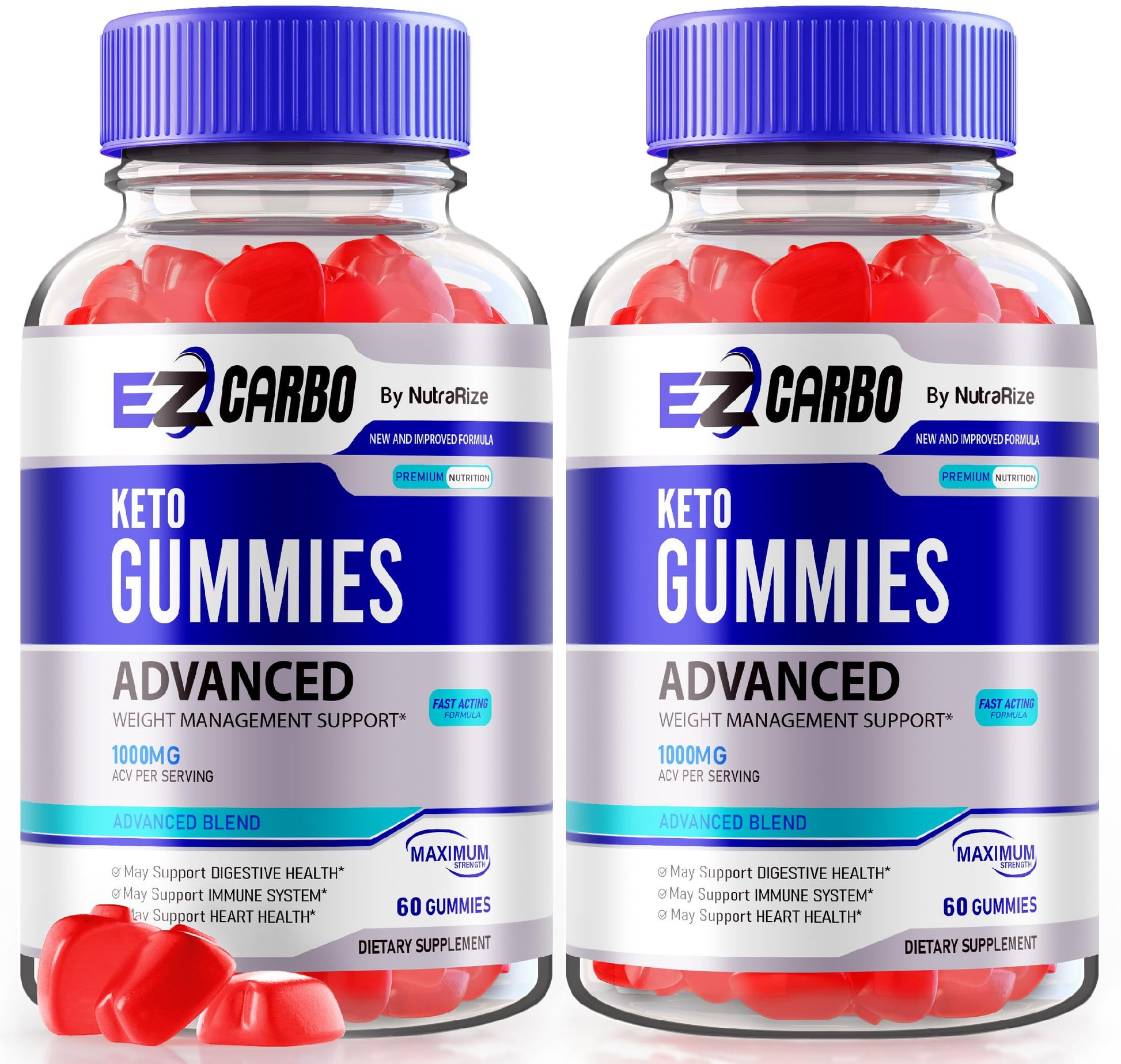 NutraRize EZ Carbo Keto Gummies, 120 Gummies