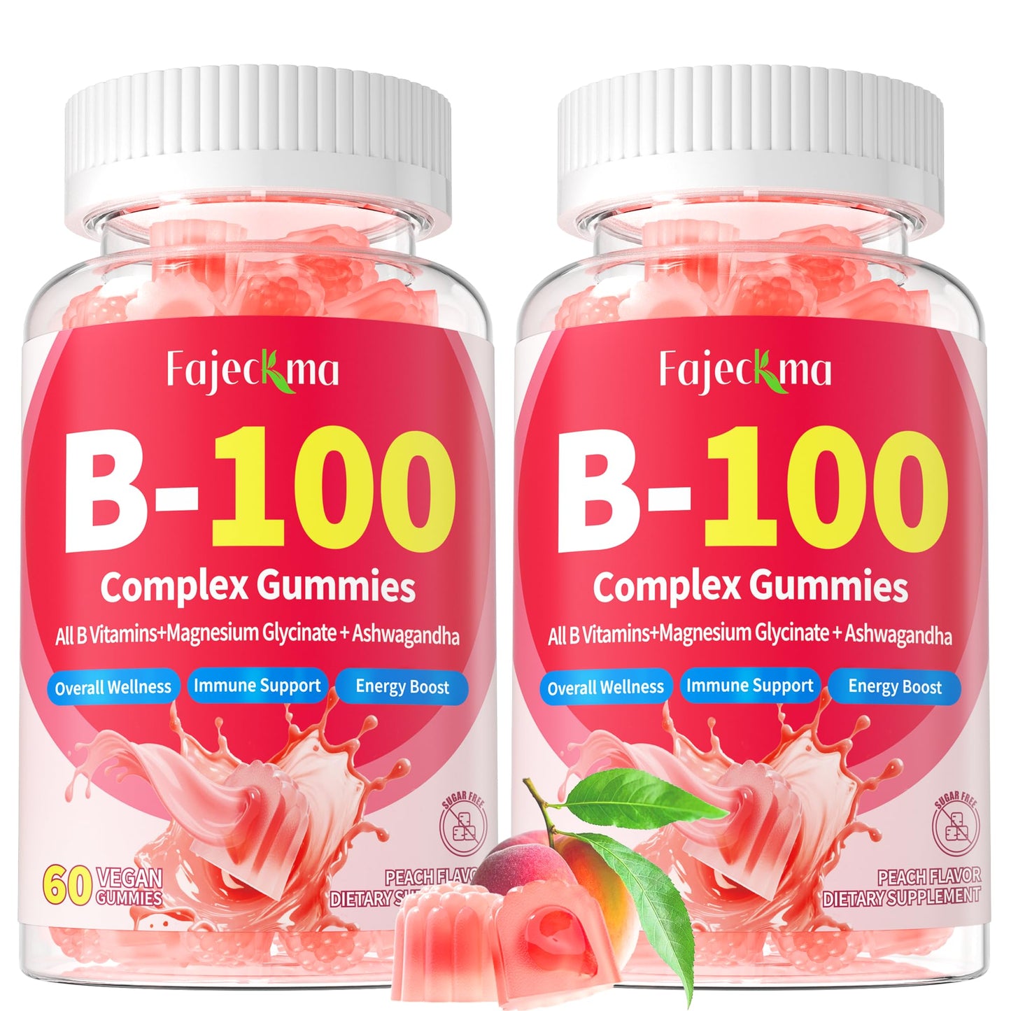 Fajeckma Vitamin B-100 Complex Gummies, 120 Count