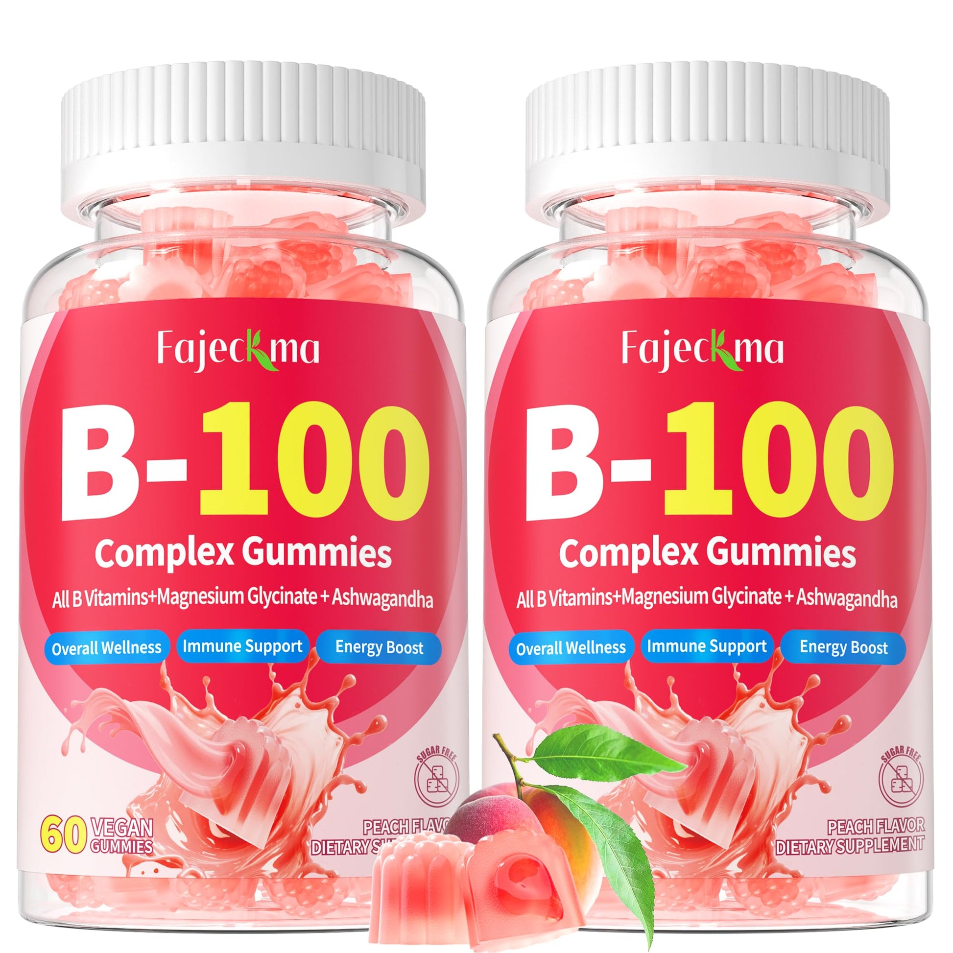 Fajeckma Vitamin B-100 Complex Gummies, 120 Count
