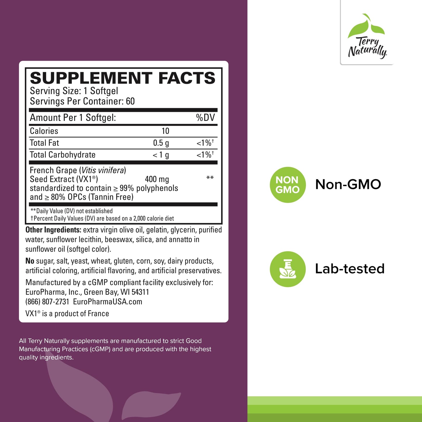 Terry Naturally Clinical OPC Extra Strength Softgels 180 Count