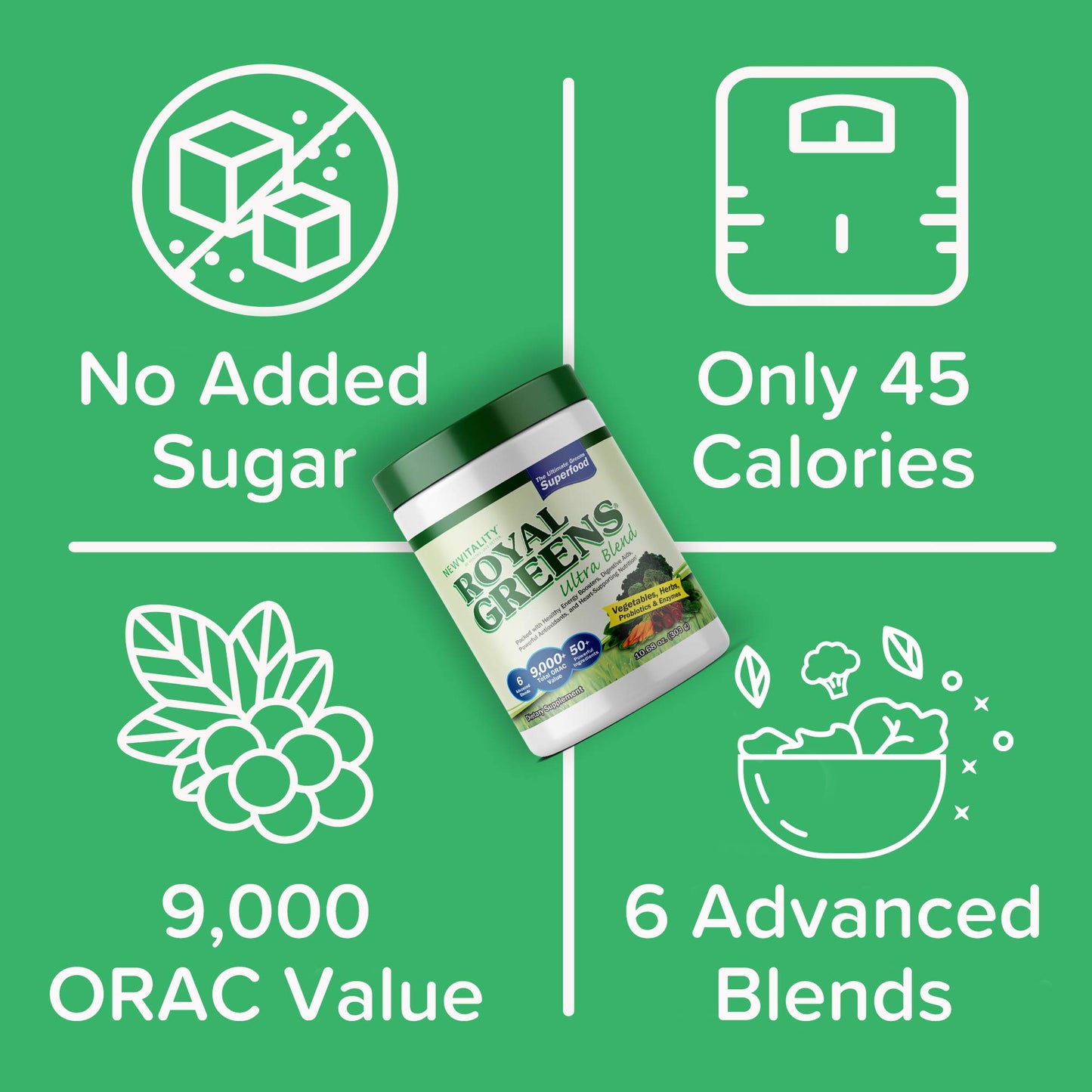 New Vitality Royal Greens Superfood Powder, 10.68 Ounce