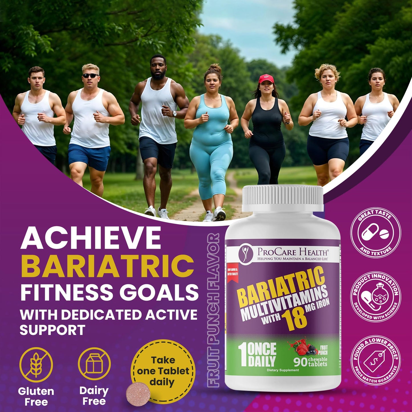 ProCare Health Core-18 Bariatric Multivitamin Capsules 90 Count