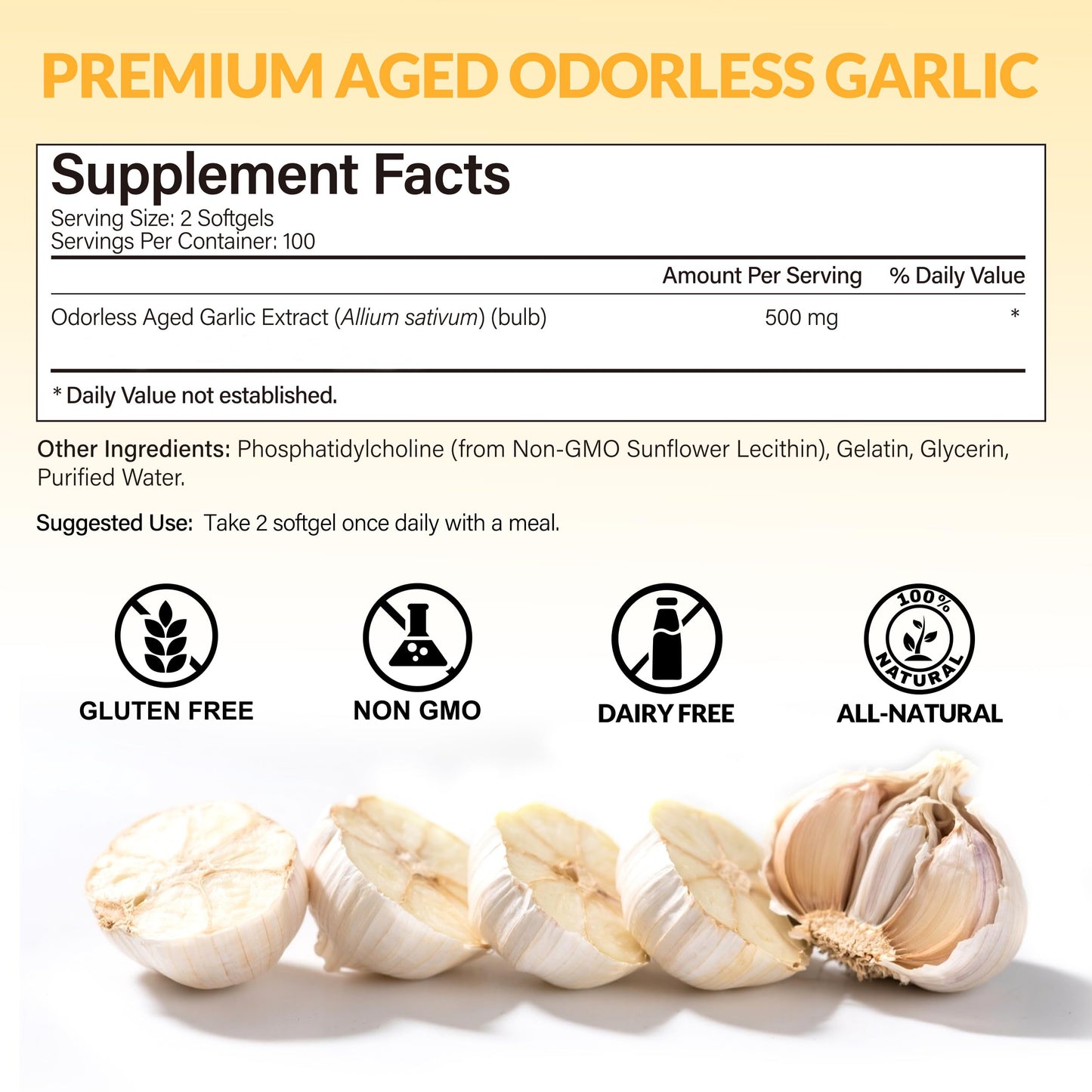 Obill NuTrance Aged Garlic Extract Softgels, 400 Count