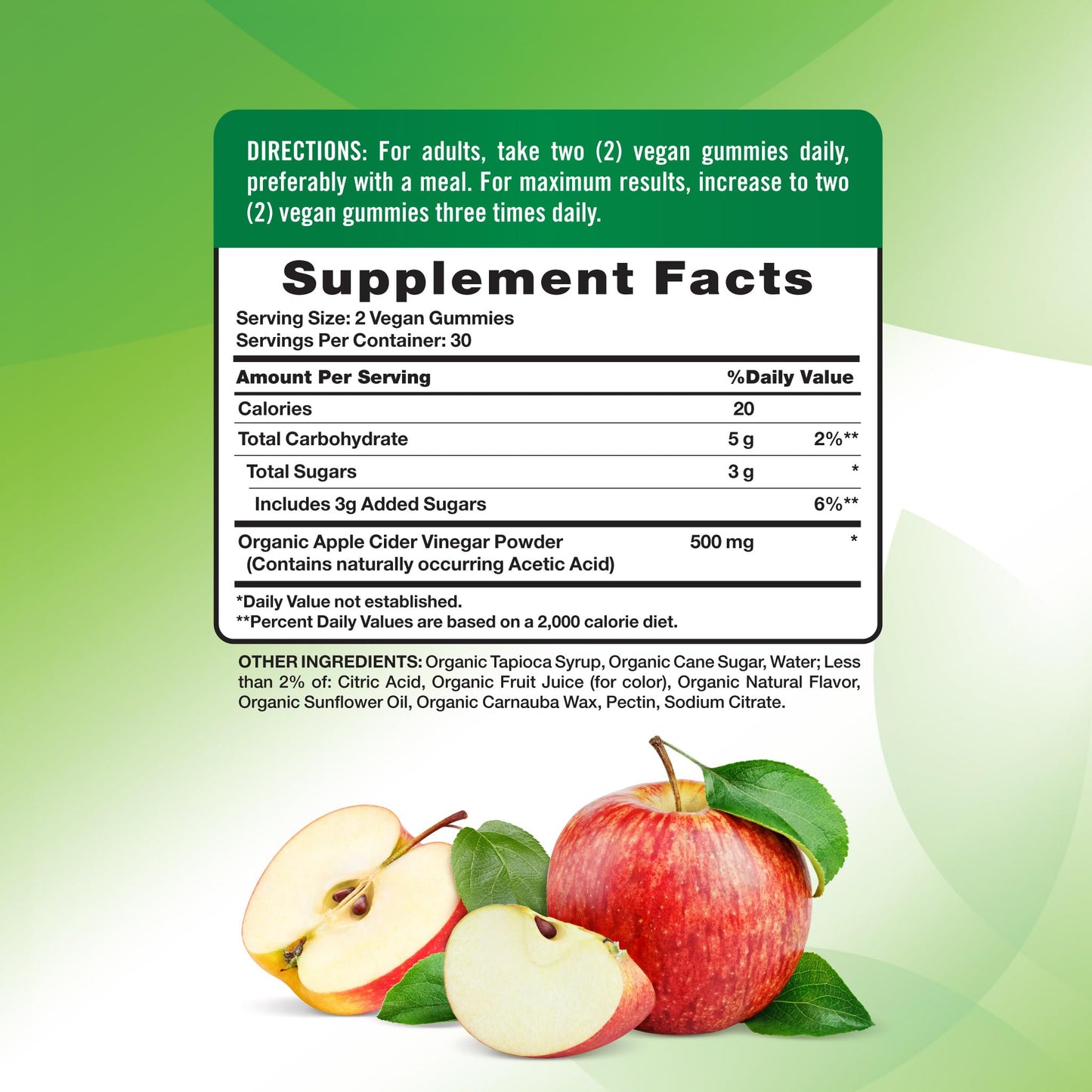 Nature's Truth Organic Apple Cider Vinegar Gummies 60 Count
