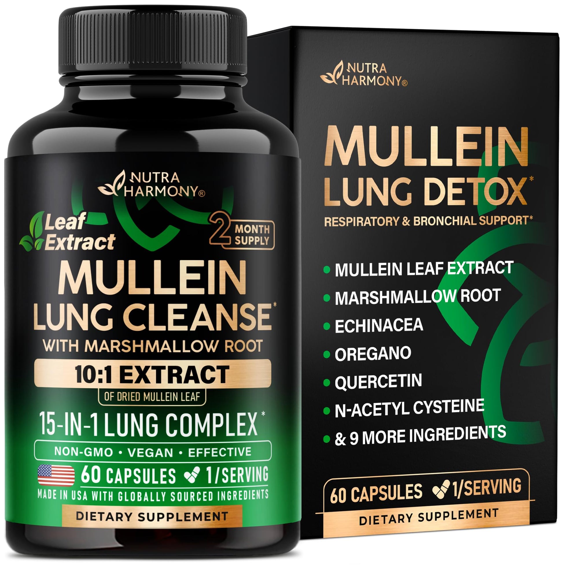 NUTRAHARMONY Mullein Lung Detox Capsule 60 Capsules