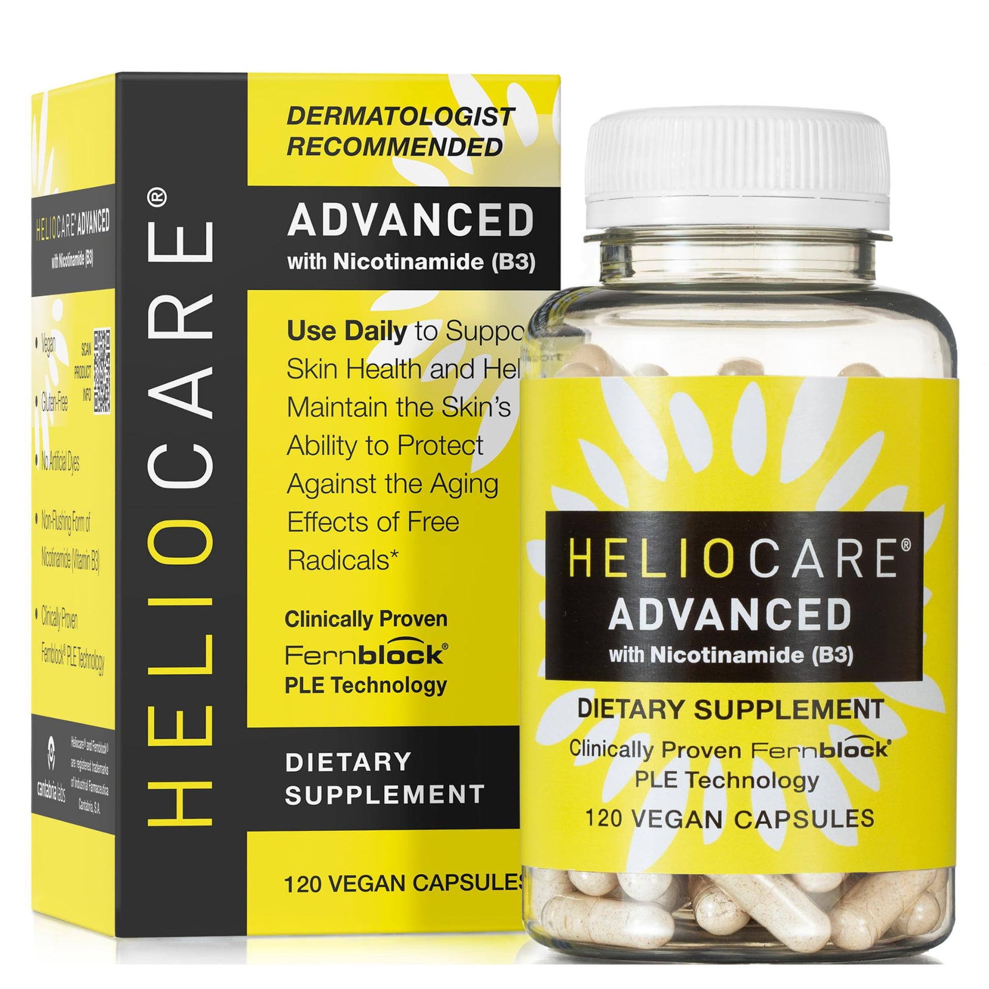 Heliocare Advanced with Nicotinamide Antioxidant Supplement Capsule, 120 Capsules