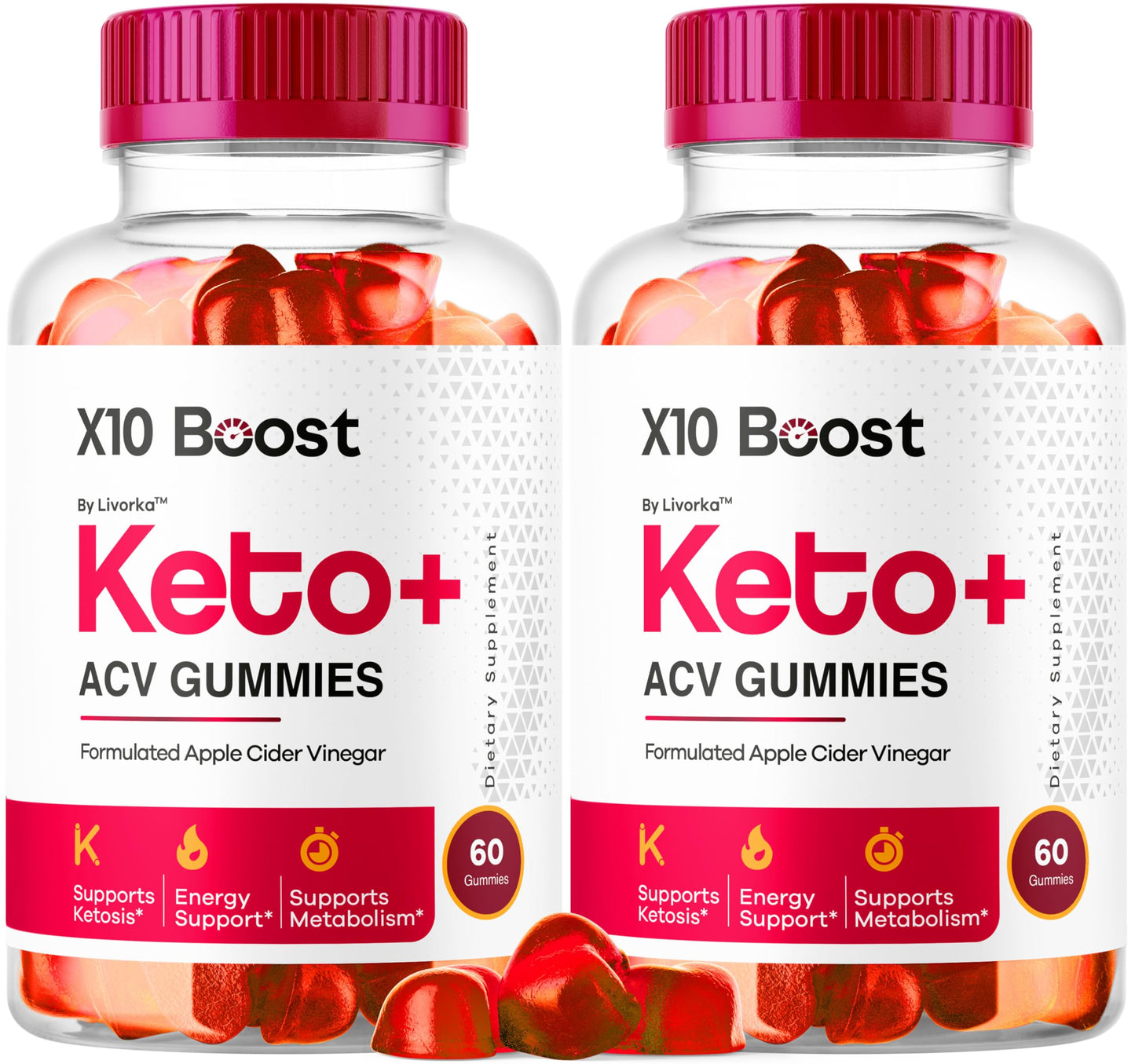 LIVORKA X10 Boost Keto Gummies, 120 Gummies