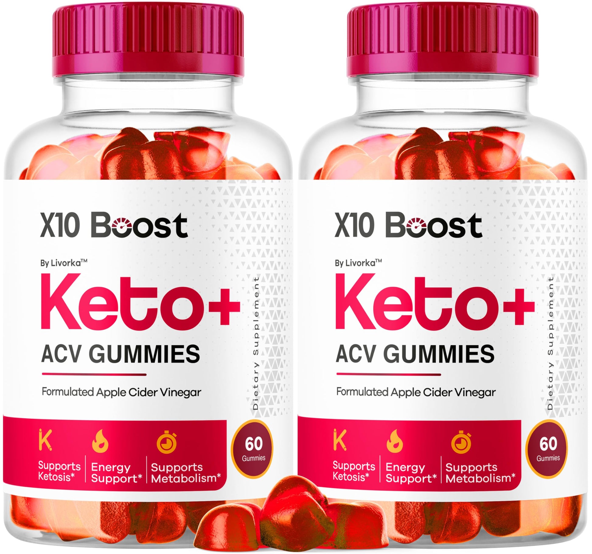 LIVORKA X10 Boost Keto Gummies, 120 Gummies
