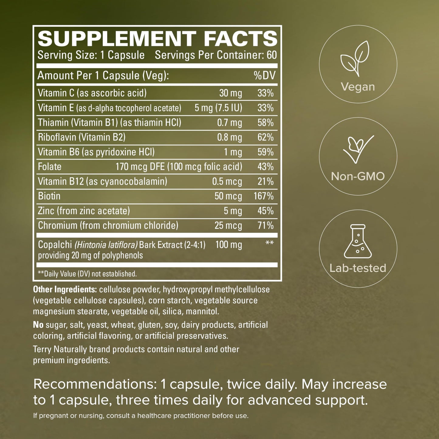 Terry Naturally Sucontral D Blood Sugar & Carb Metabolism Capsule, 120 Count