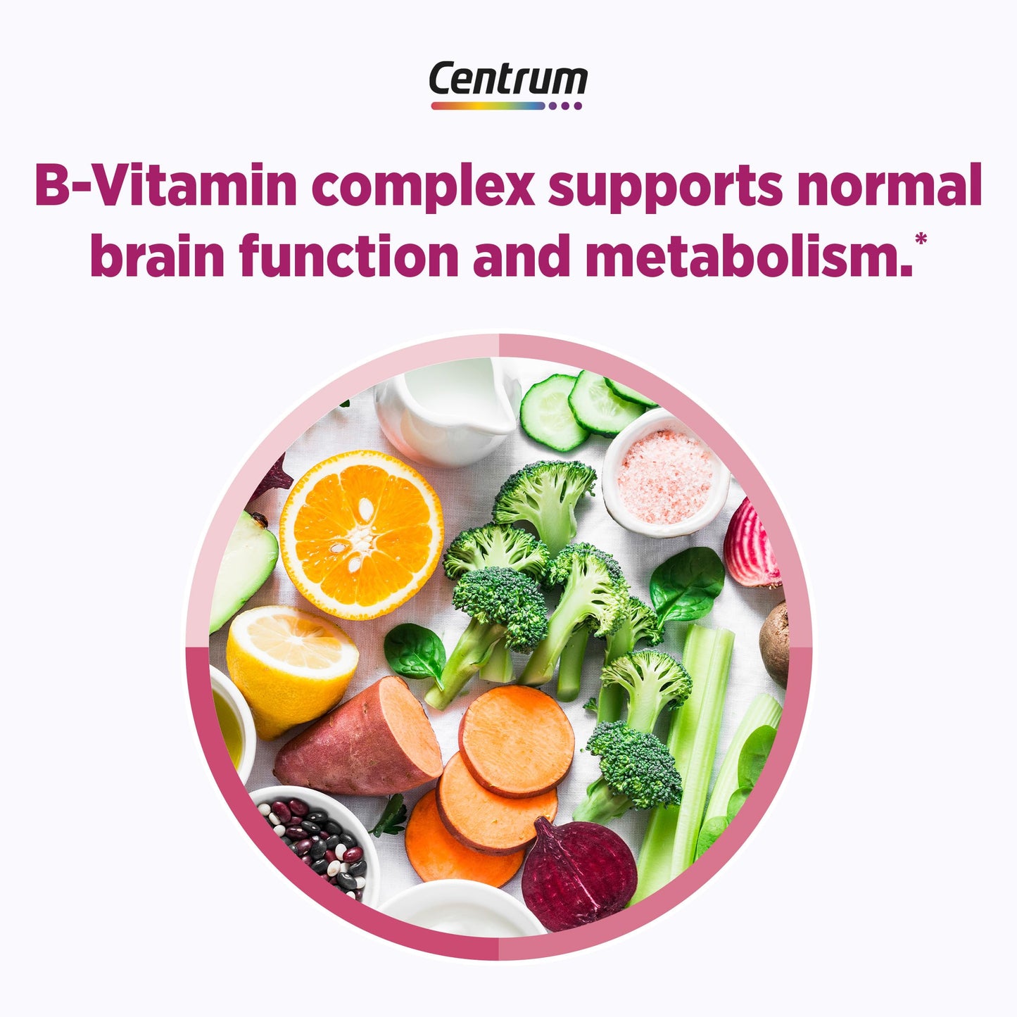 Centrum Complete Multivitamin Supplement + Hot Flash Support Menopause Support Tablets, with Clinically Studied geniVida, 30 Tablets