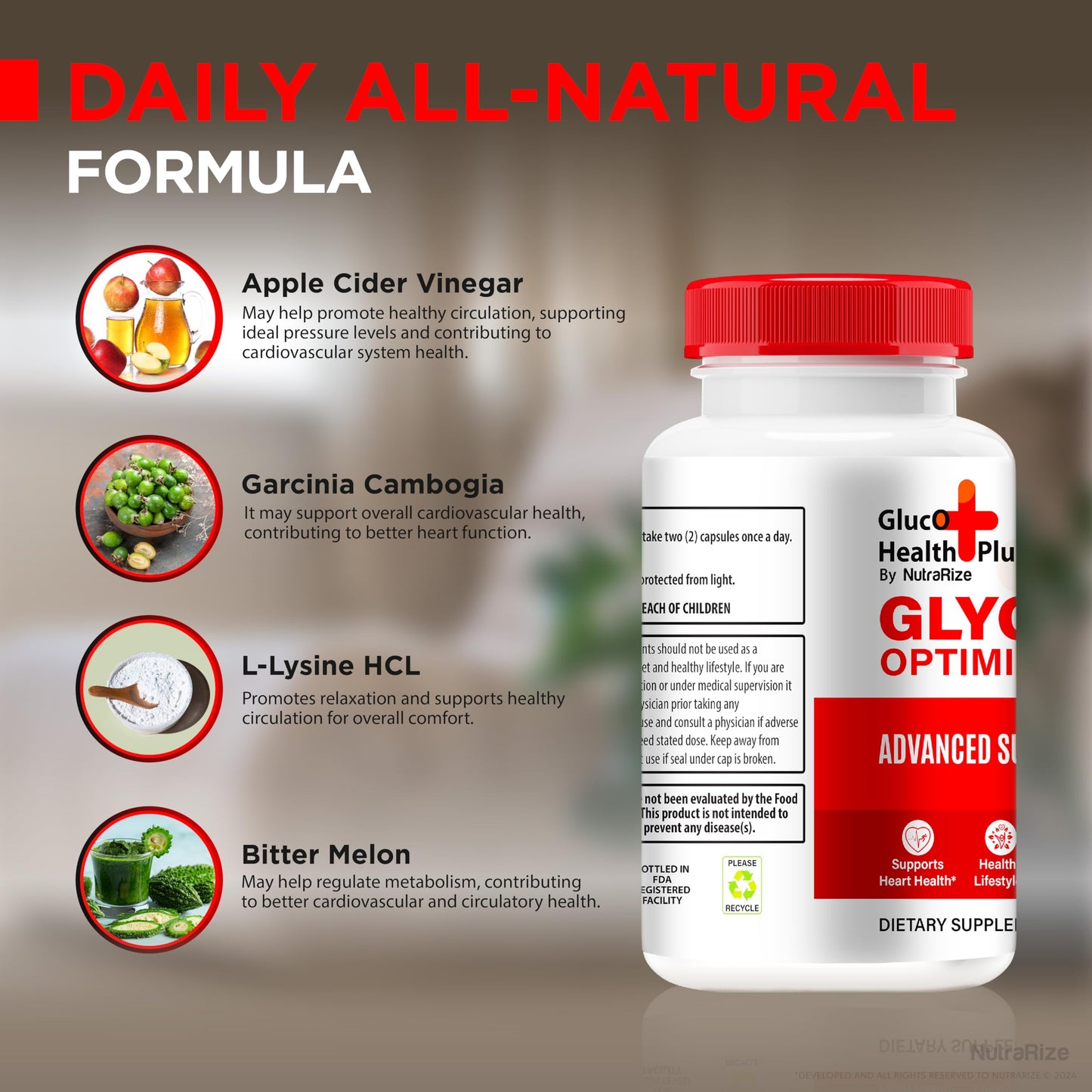 NutraRize Gluco Health Plus Capsule 180 Capsules