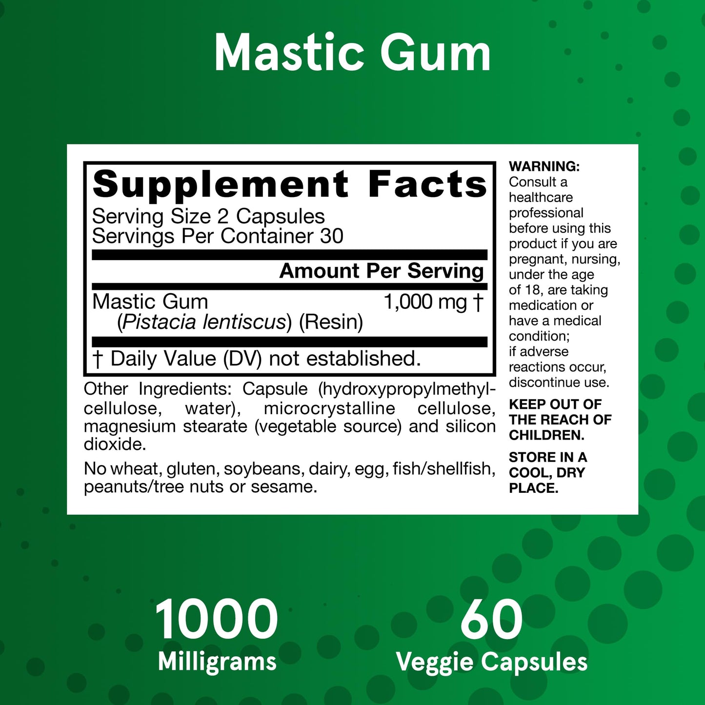 Jarrow Formulas Mastic Gum 1000 mg Capsule, 60 Count