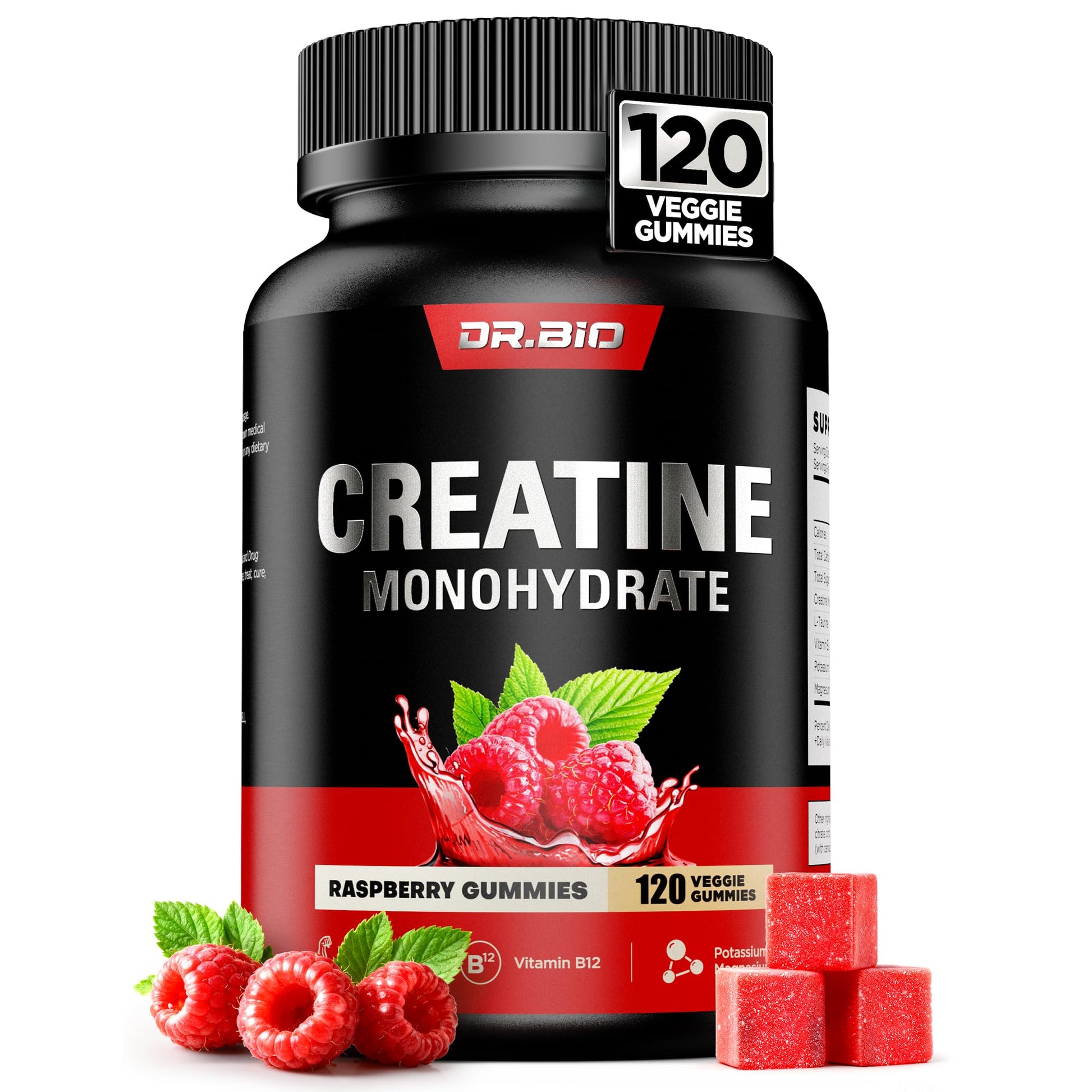 DR.BIO Instant Boost Creatine Monohydrate Gummies, 90 Count