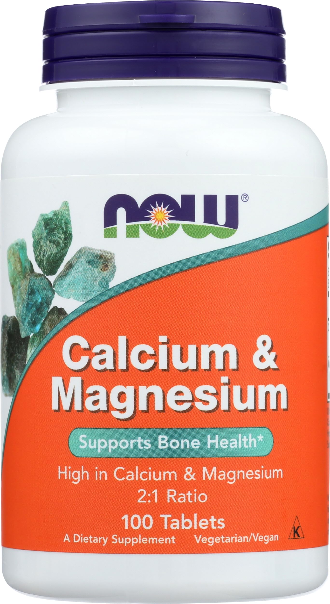 NOW Foods Cal Mag 500/250mg Capsule, 100 Capsules