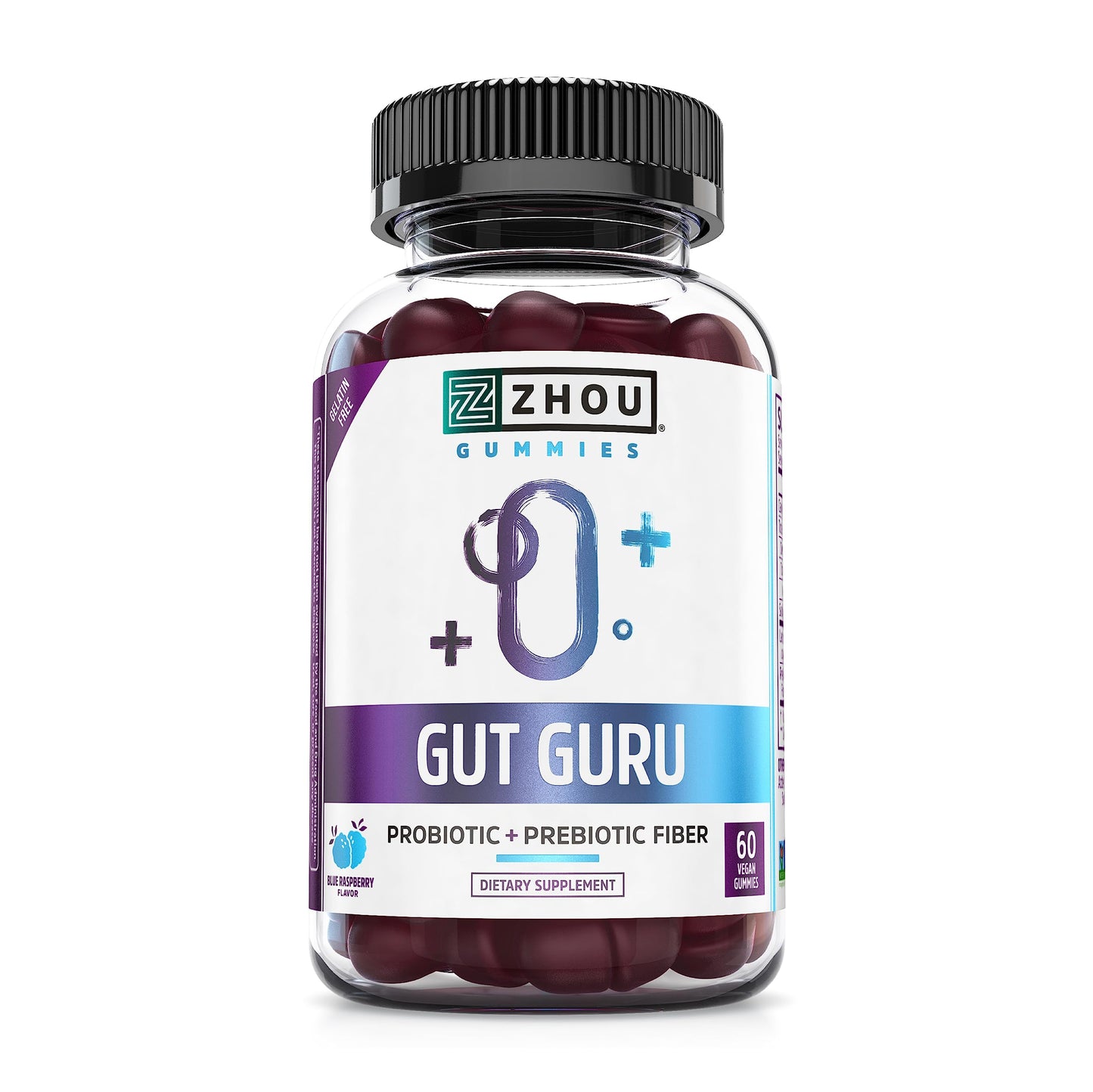 ZHOU Gut Guru Gut Health Gummies, 60 Count