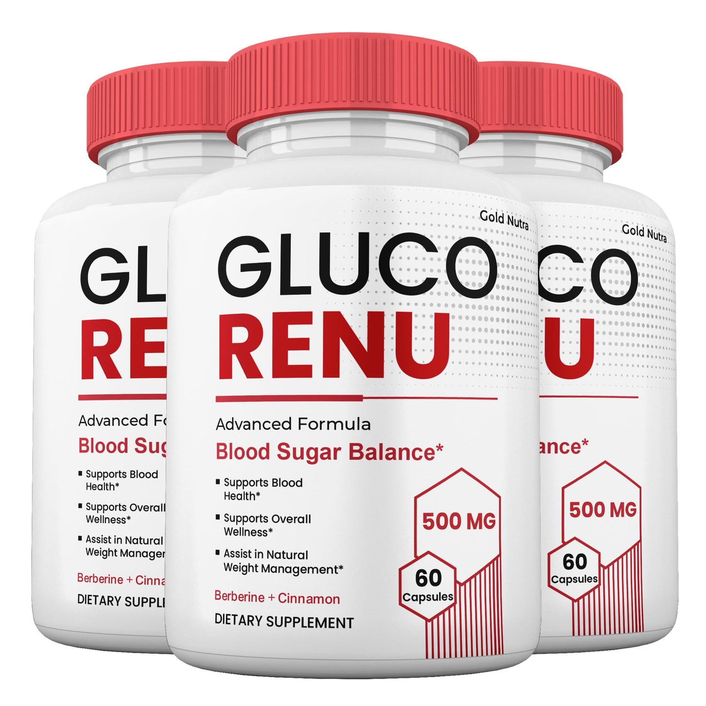 Gold Nutra GlucoRenu Capsules, 3 Pack