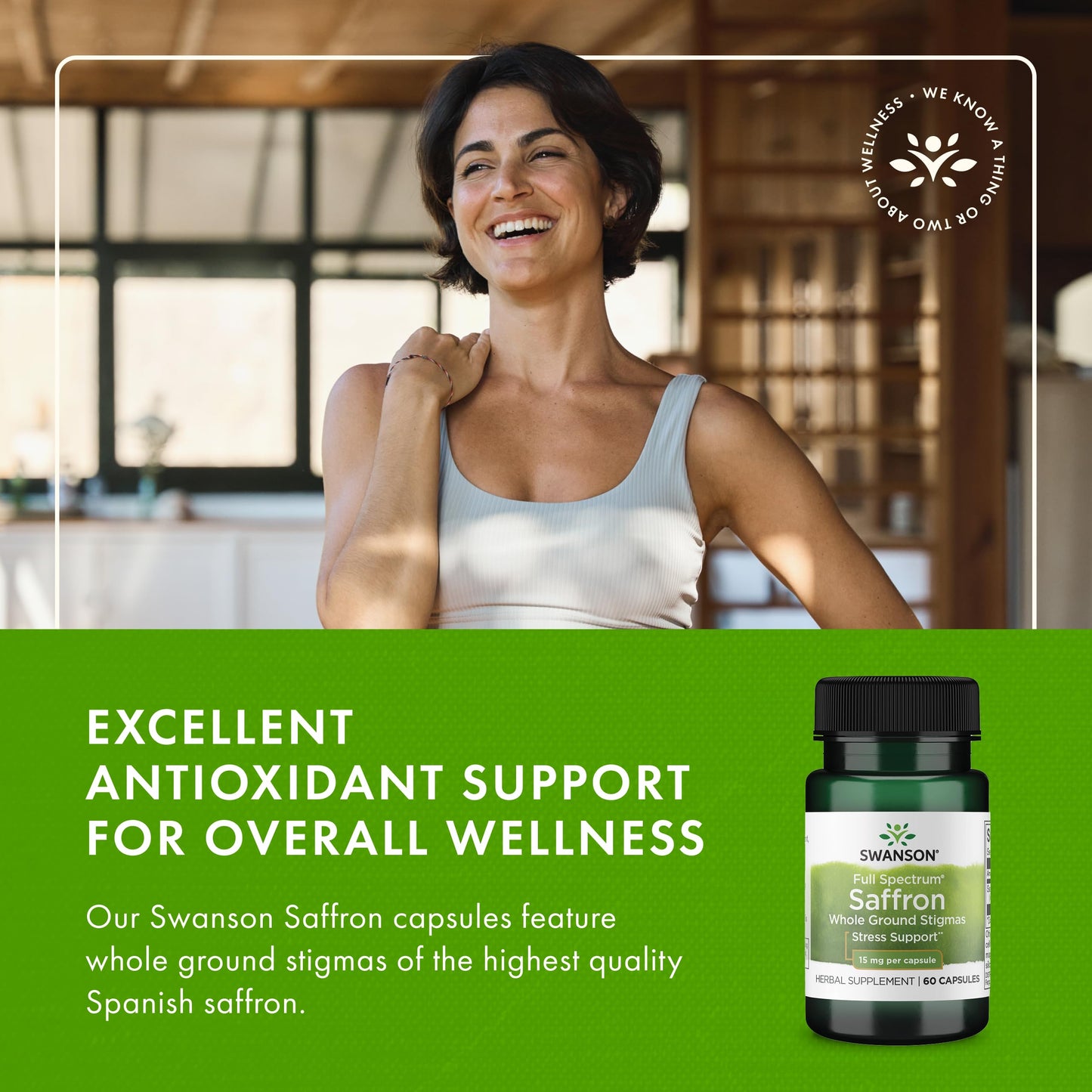 Swanson Full Spectrum Organic Spanish Saffron Mood and Stress Support Capsule, 240 Capsules