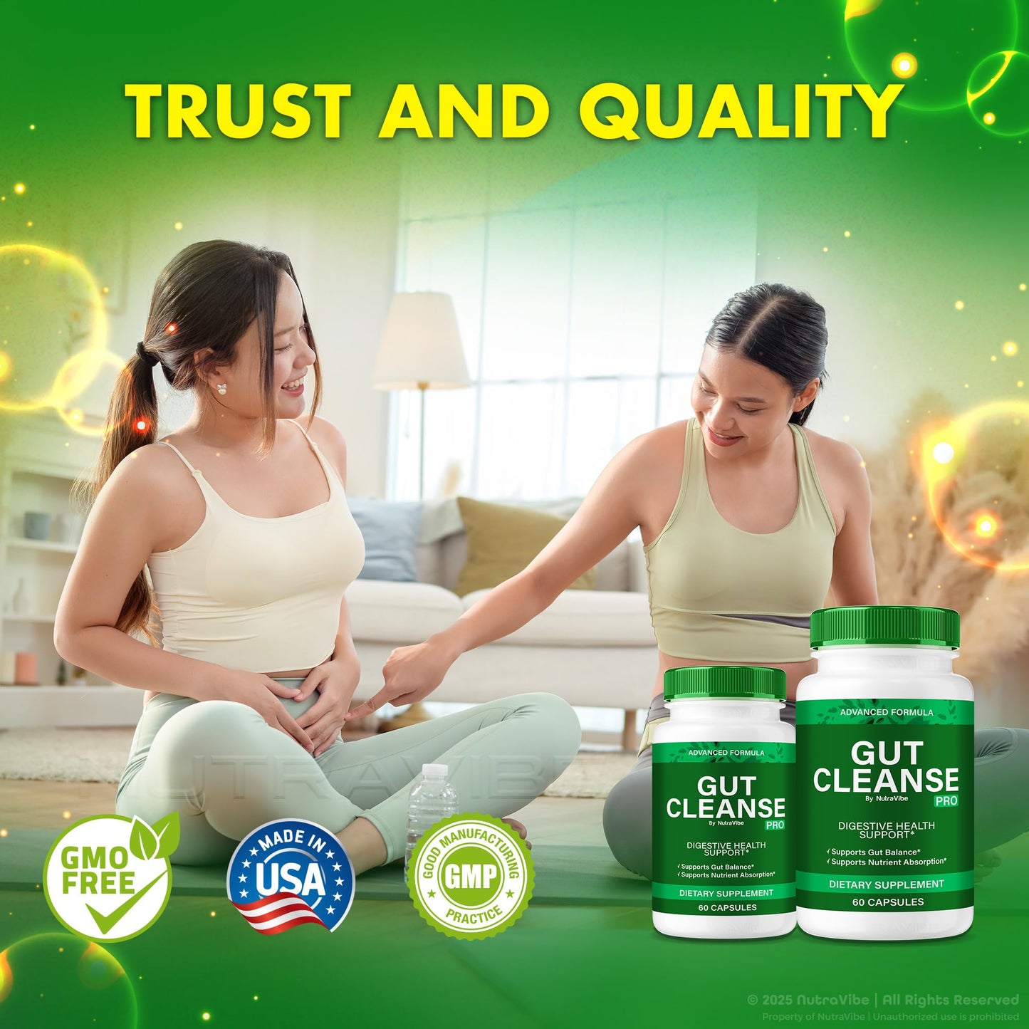 NutraVibe Gut Cleanse Pro Capsules 60 Count