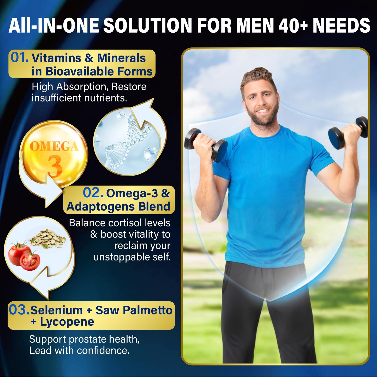 Edmmyliy Multivitamin Gummies for Men 40 Plus - Methylated Vitamins, 120 Gummies